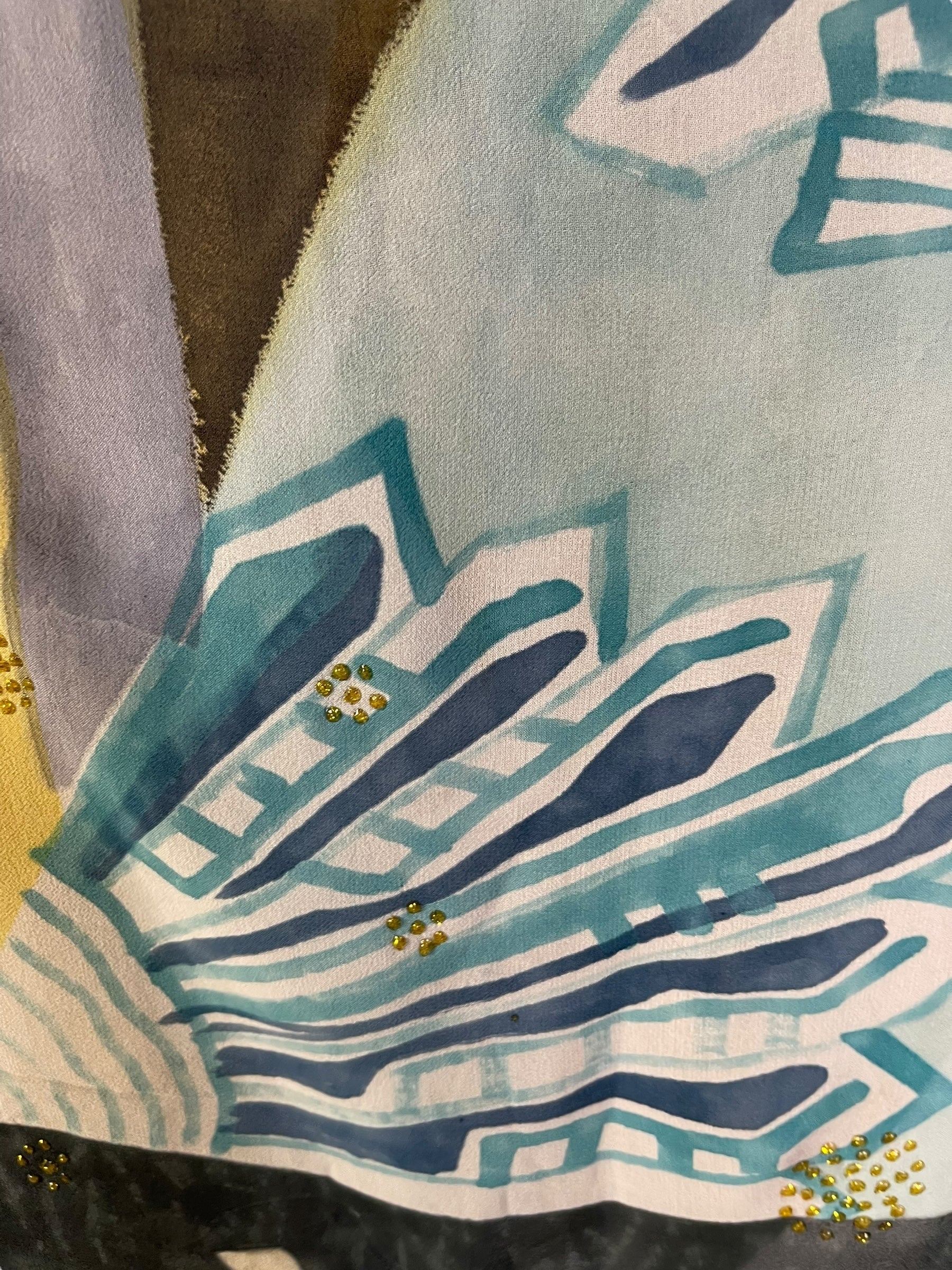 PRG7091 Sheer Wabi Sabi Pure Silk Waterfall Top