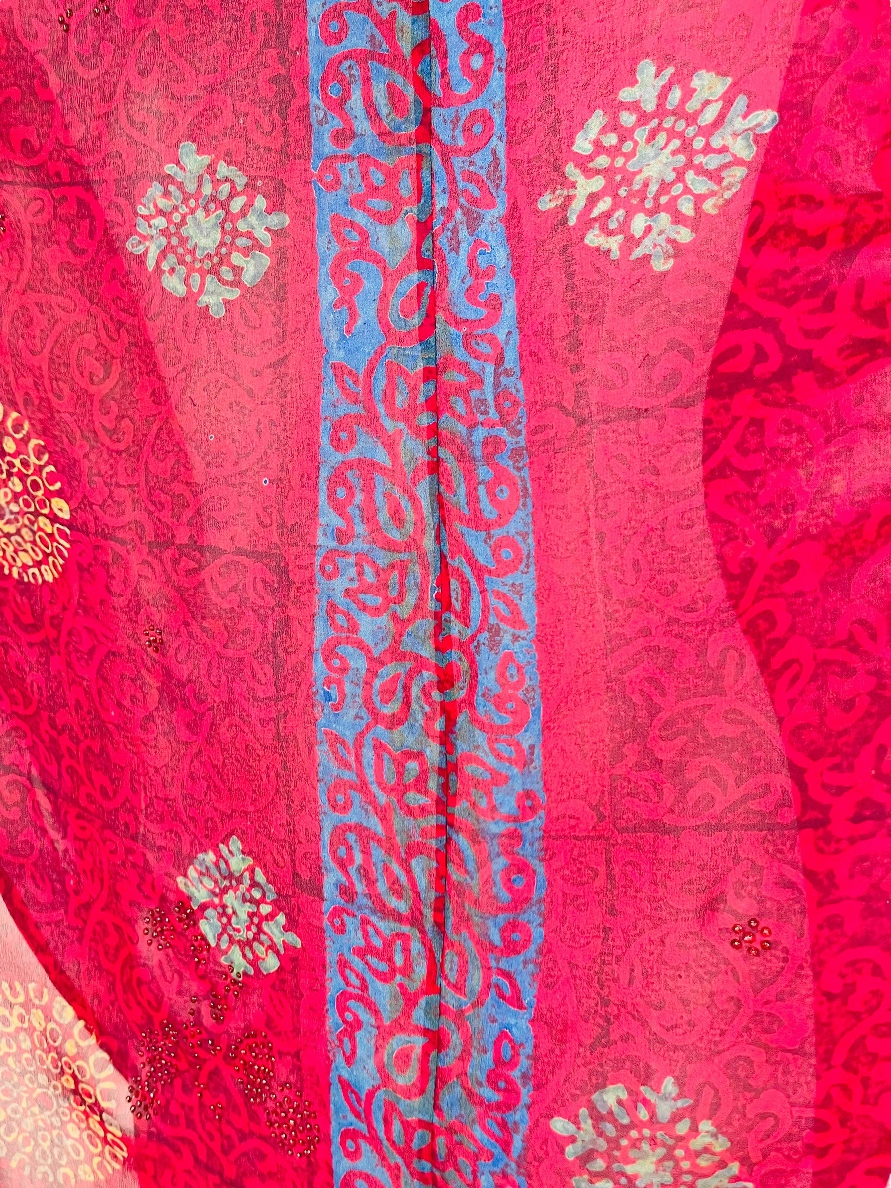 PRG7583 Sheer Avatar Pure Silk Waterfall Top