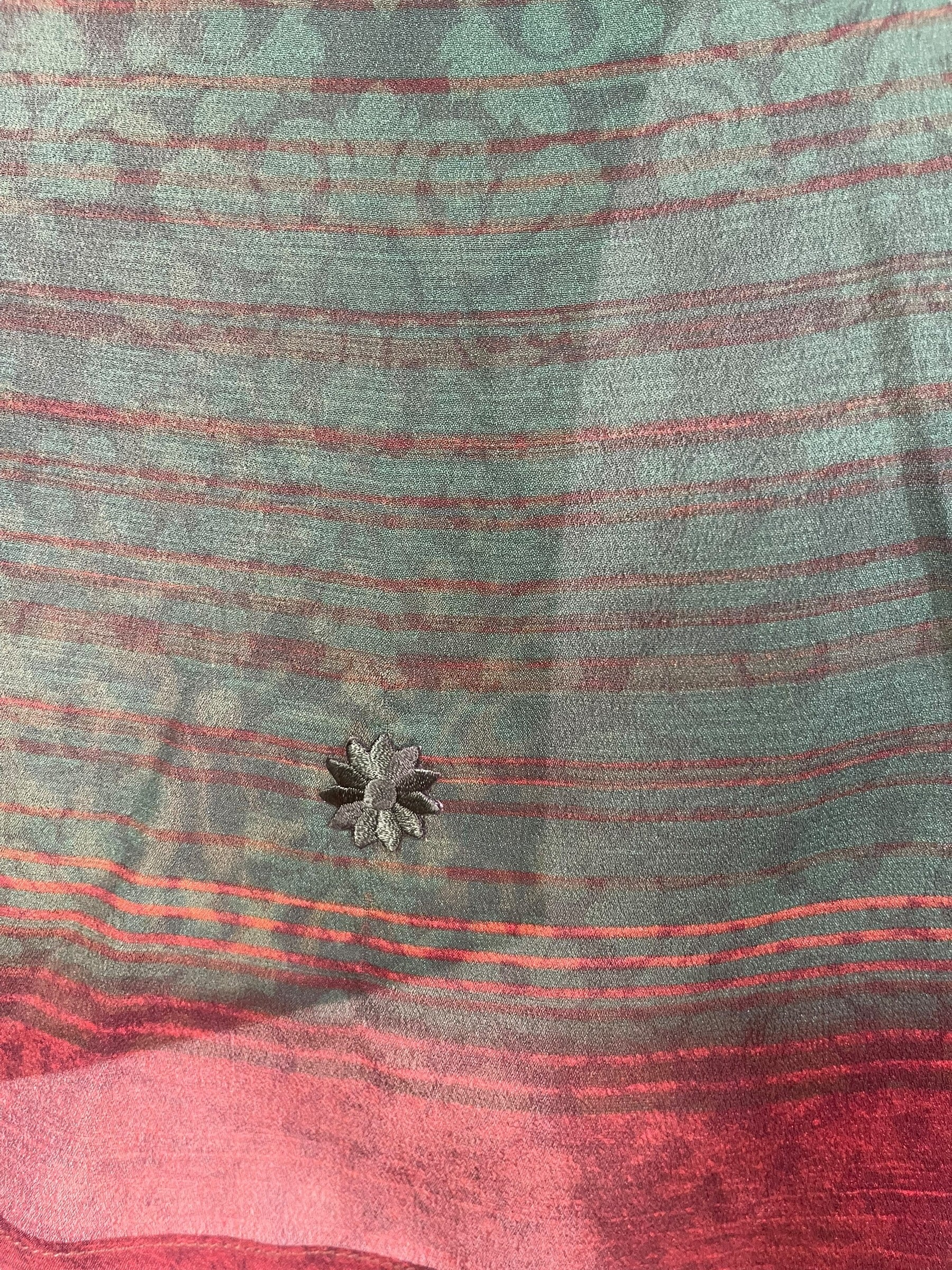 PRG8055 Sheer Avatar Pure Silk Long Tunic with Side Ties