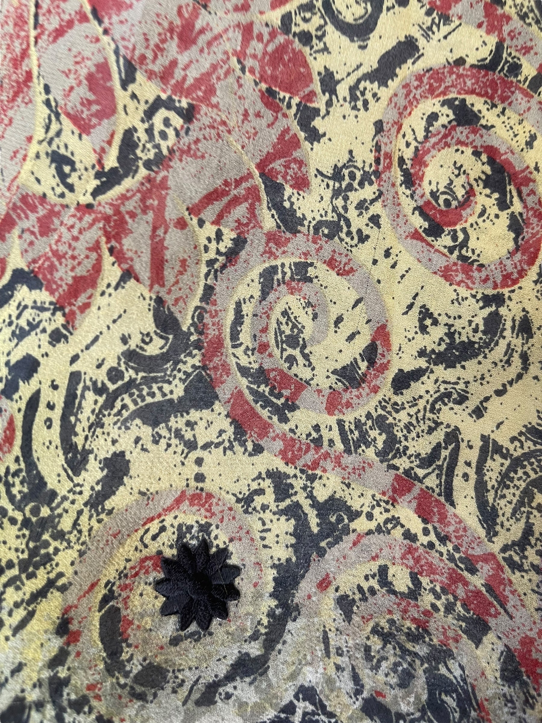 PRG8235 Sheer Avatar Pure Silk Kimono-Sleeved Top