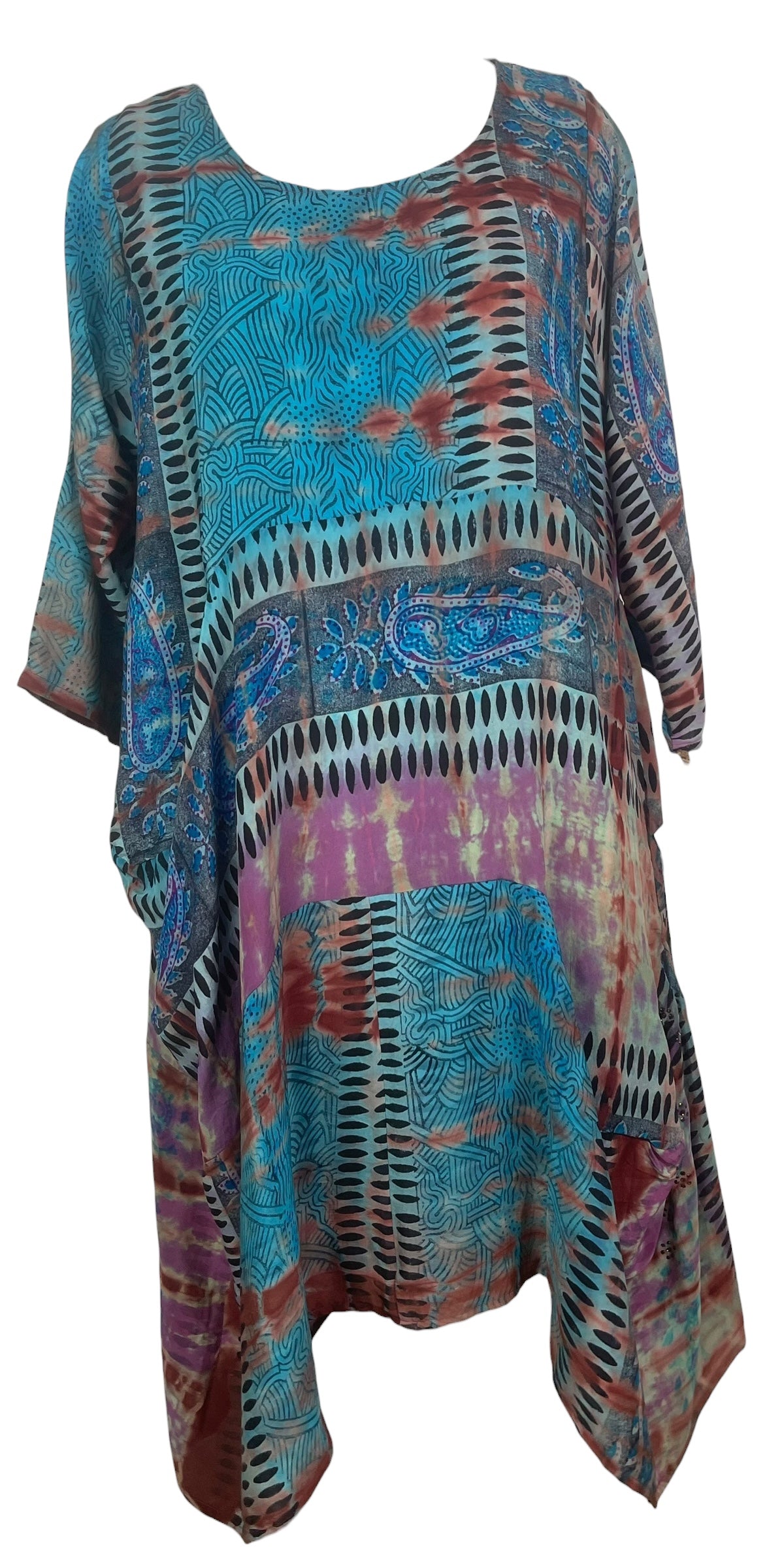 PREVIEW PRC8451 Avatar Pure Silk Sculptural Long Tunic Dress