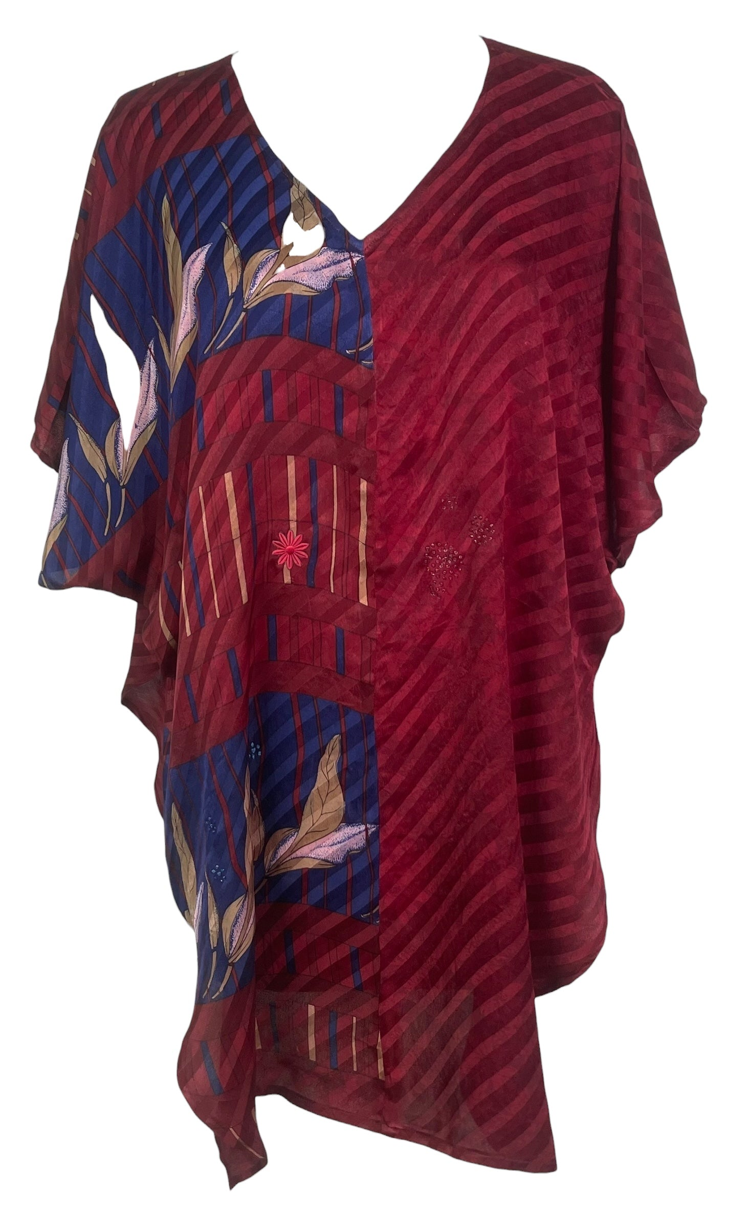 PREVIEW PRC8612 Avatar Pure Silk Waterfall Top by FEBRUARY2026 – Handmade ethical Waterfall Top from sariKNOTsari using upcycled silk. Designed in Canada for travel and slow fashion, loved from Toronto to LA to Sydney.