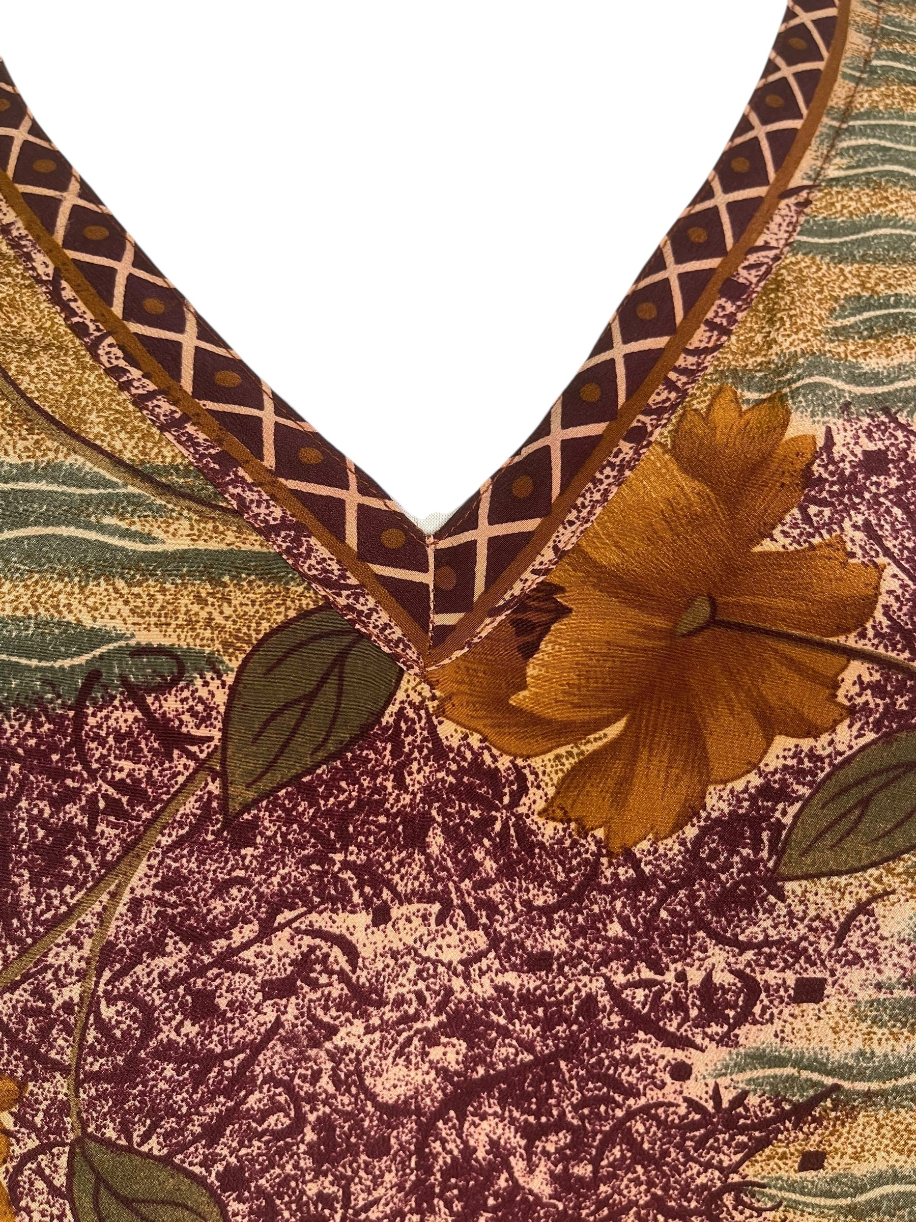 PRC8749 Avatar Pure Silk Midi Length Kaftan