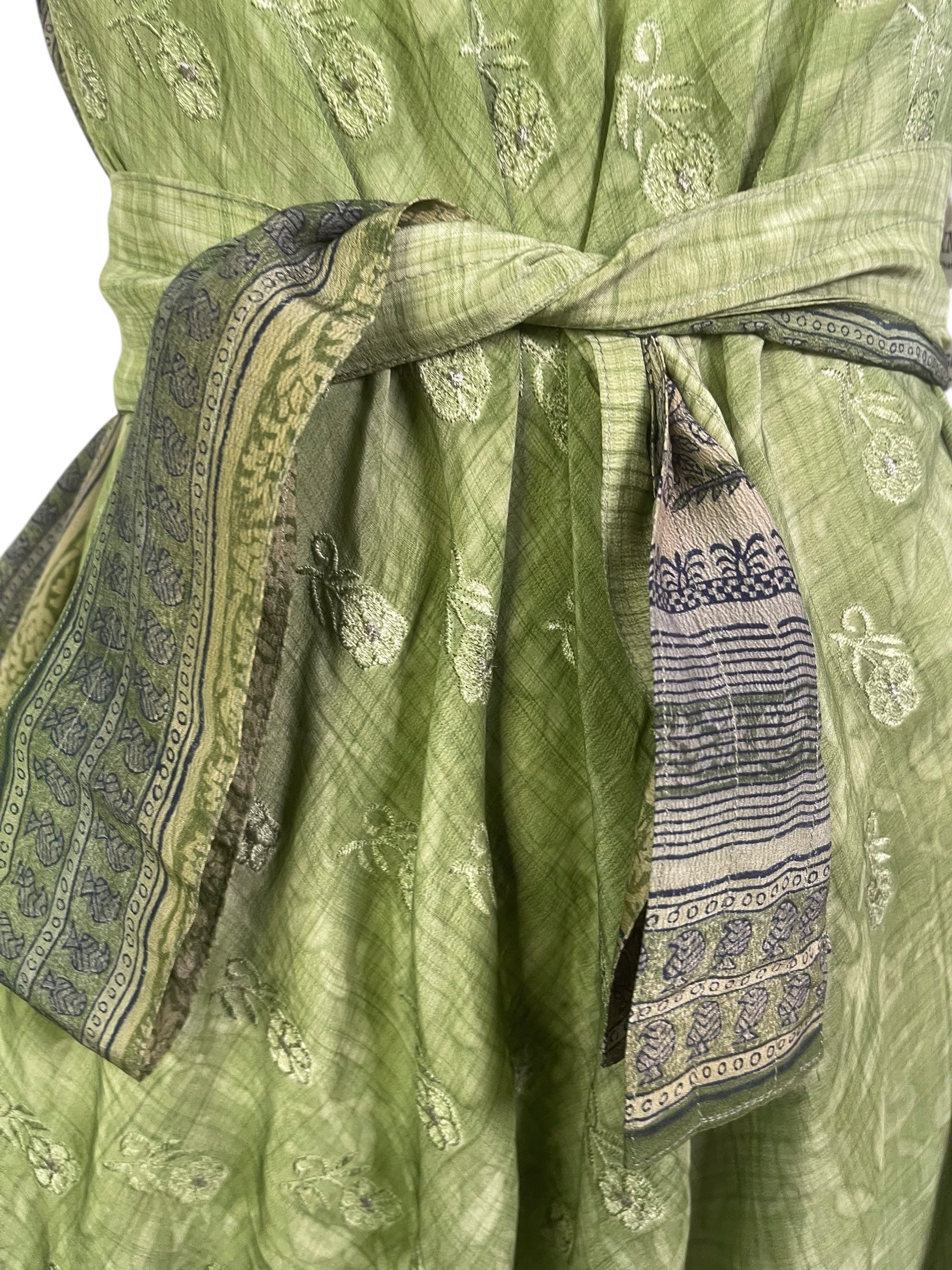 PRC8829 Avatar Pure Silk Maxi Dress with Belt