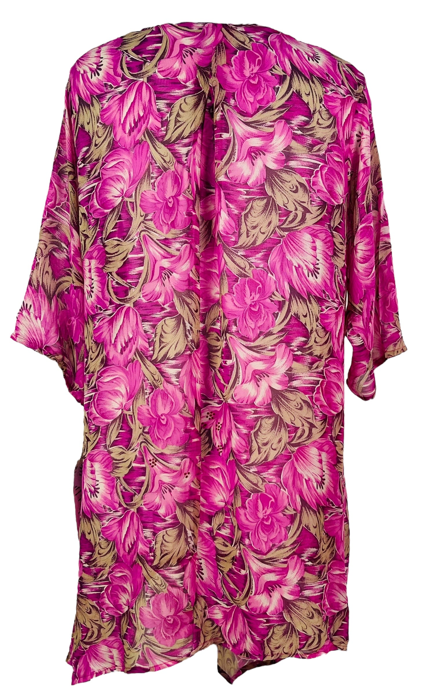 PRG6803 Sheer Avatar Pure Silk Self Pocket Tunic Dress