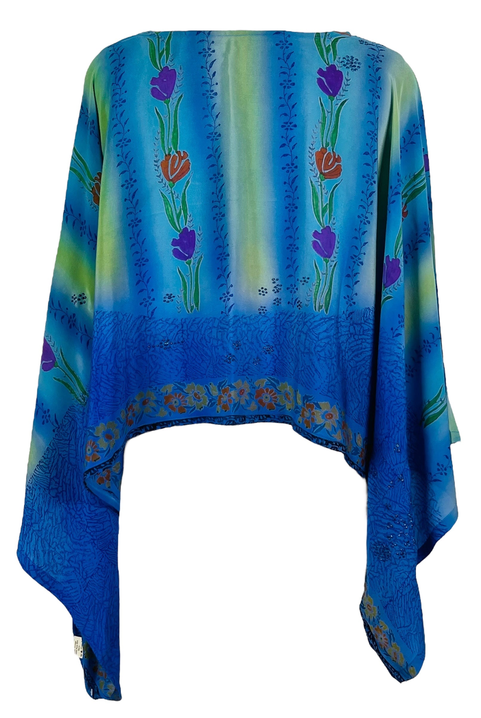PRC7300 Avatar Pure Silk Kimono-Sleeved Top