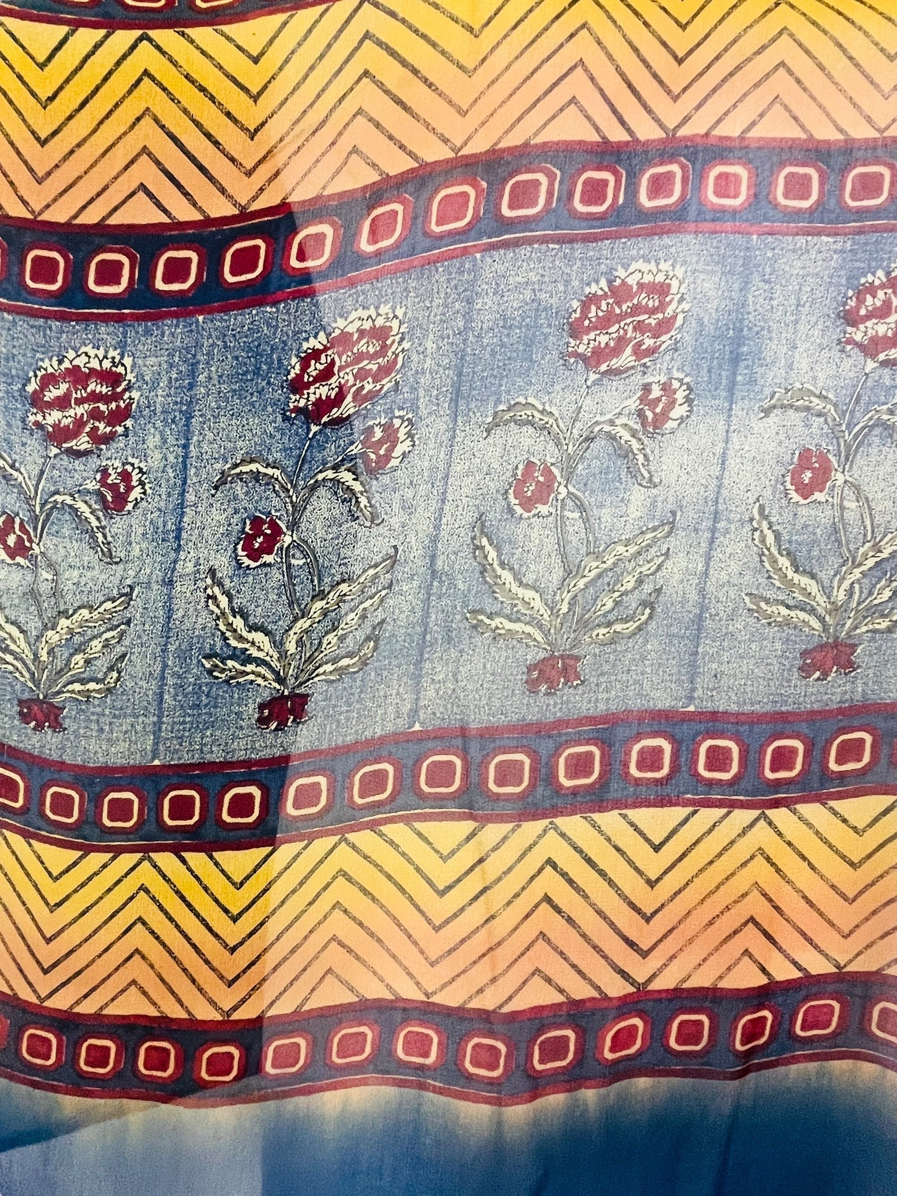 PRG7633 Sheer Avatar Pure Silk Long Tunic with Side Ties