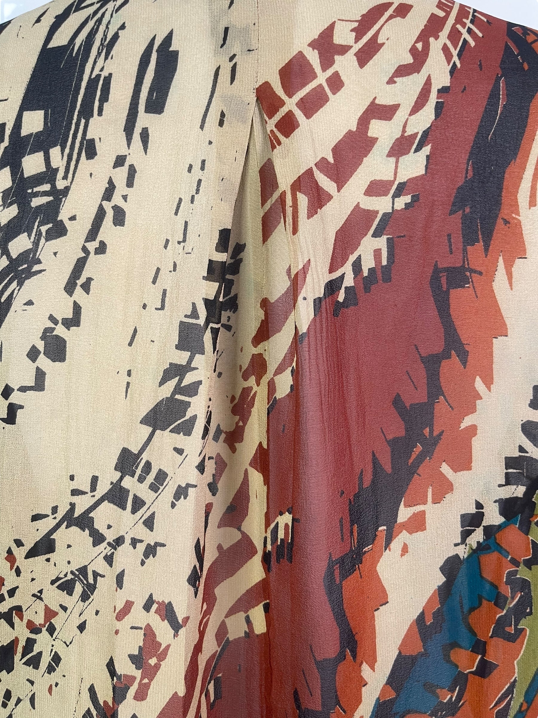 PRG7955 Sheer Wabi Sabi Pure Silk Self Pocket Tunic Dress