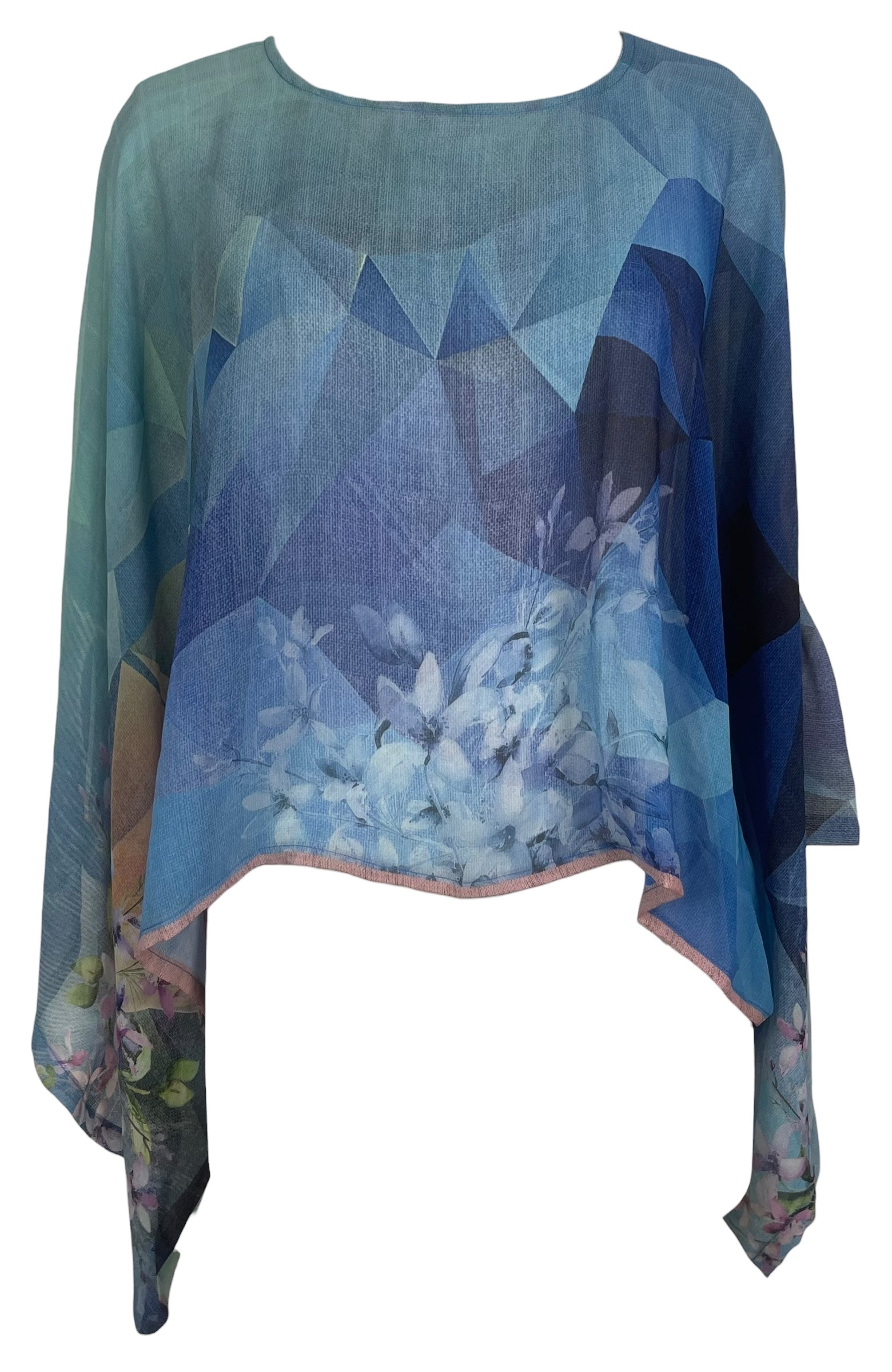PREVIEW PRG8524 Sheer Avatar Pure Silk Kimono-Sleeved Top