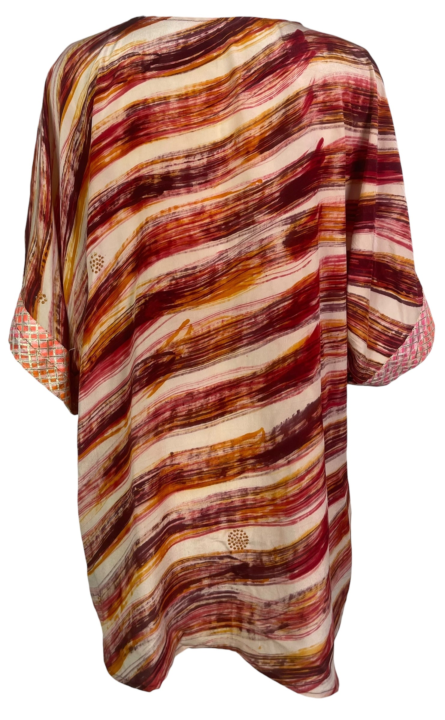 PREVIEW PRC8509 Avatar Pure Silk Kimono-Sleeved Jacket with Belt by FEBRUARY2026 – Handmade ethical Short Kimono from sariKNOTsari using upcycled silk. Designed in Canada for travel and slow fashion, loved from Toronto to LA to Sydney.