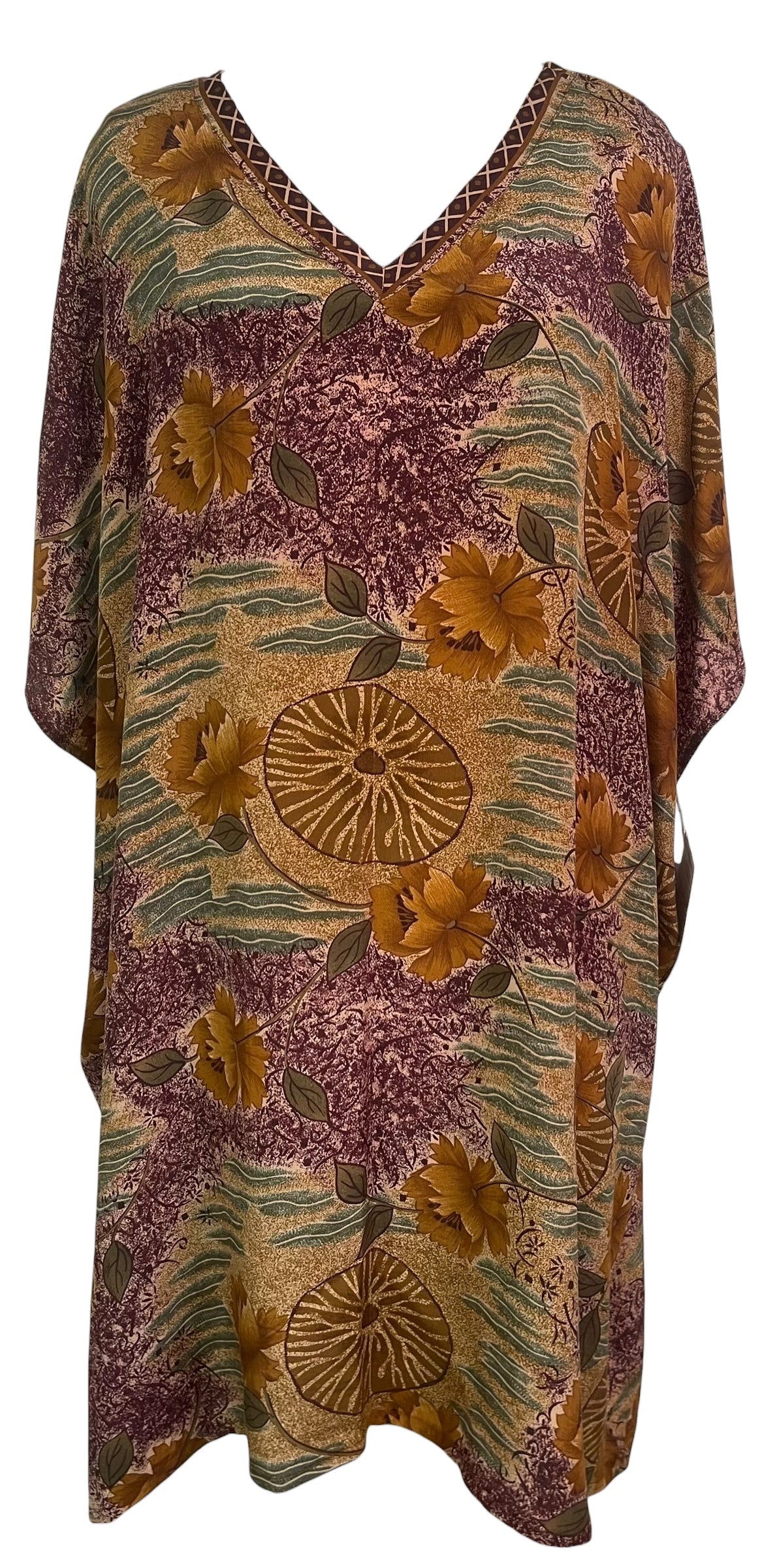 PRC8749 Avatar Pure Silk Midi Length Kaftan