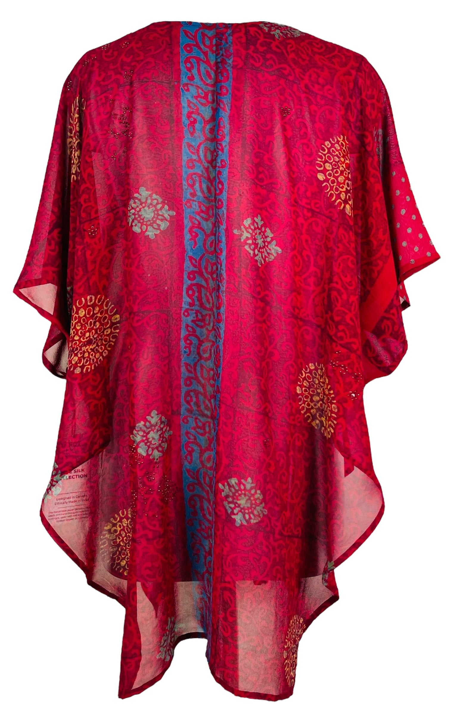 PRG7583 Sheer Avatar Pure Silk Waterfall Top