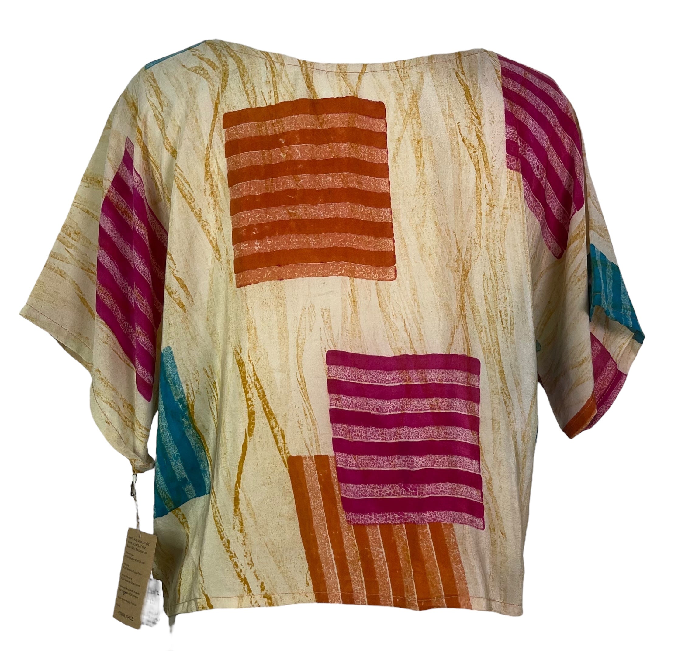 PRC4955 Wabi Sabi Pure Silk Boxy Top