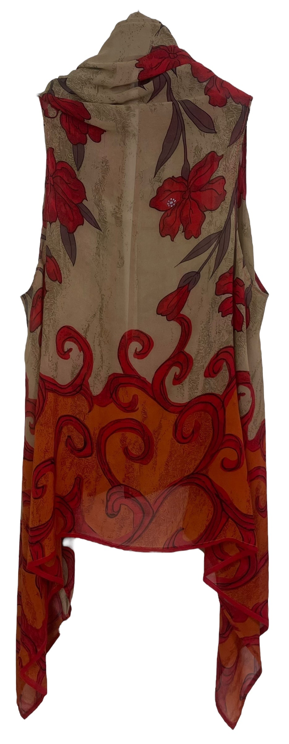 PRG8162 Sheer Wabi Sabi Pure Silk Versatile Vest