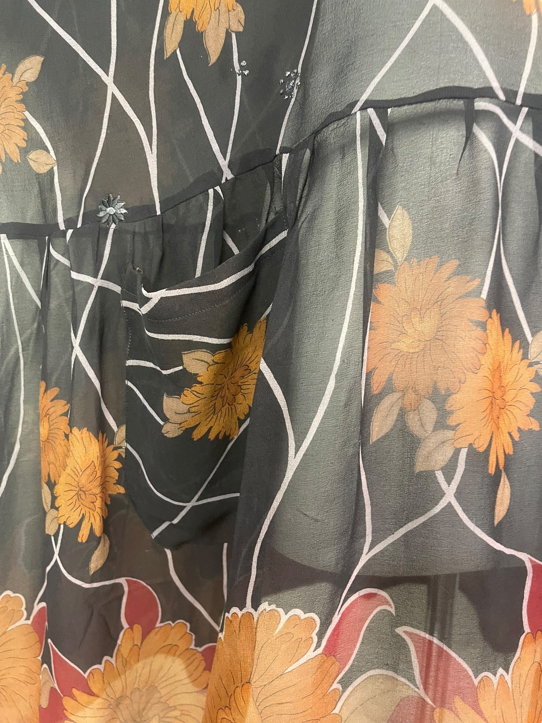 PRG8170 Sheer Wabi Sabi Pure Silk Boxy Babydoll Dress