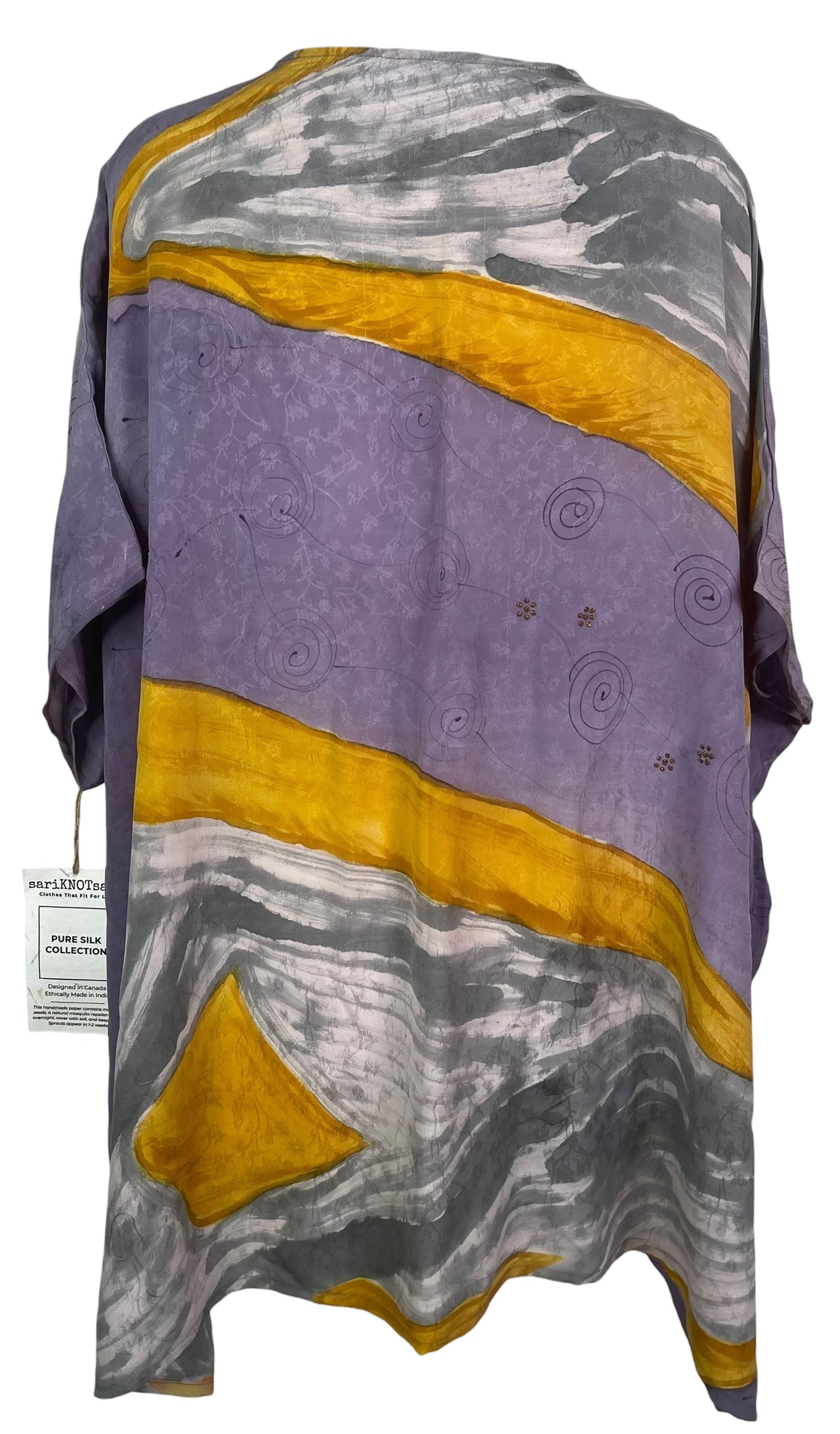 PREVIEW PRC6879 Avatar Pure Silk Short Kaftan Tunic with Slits