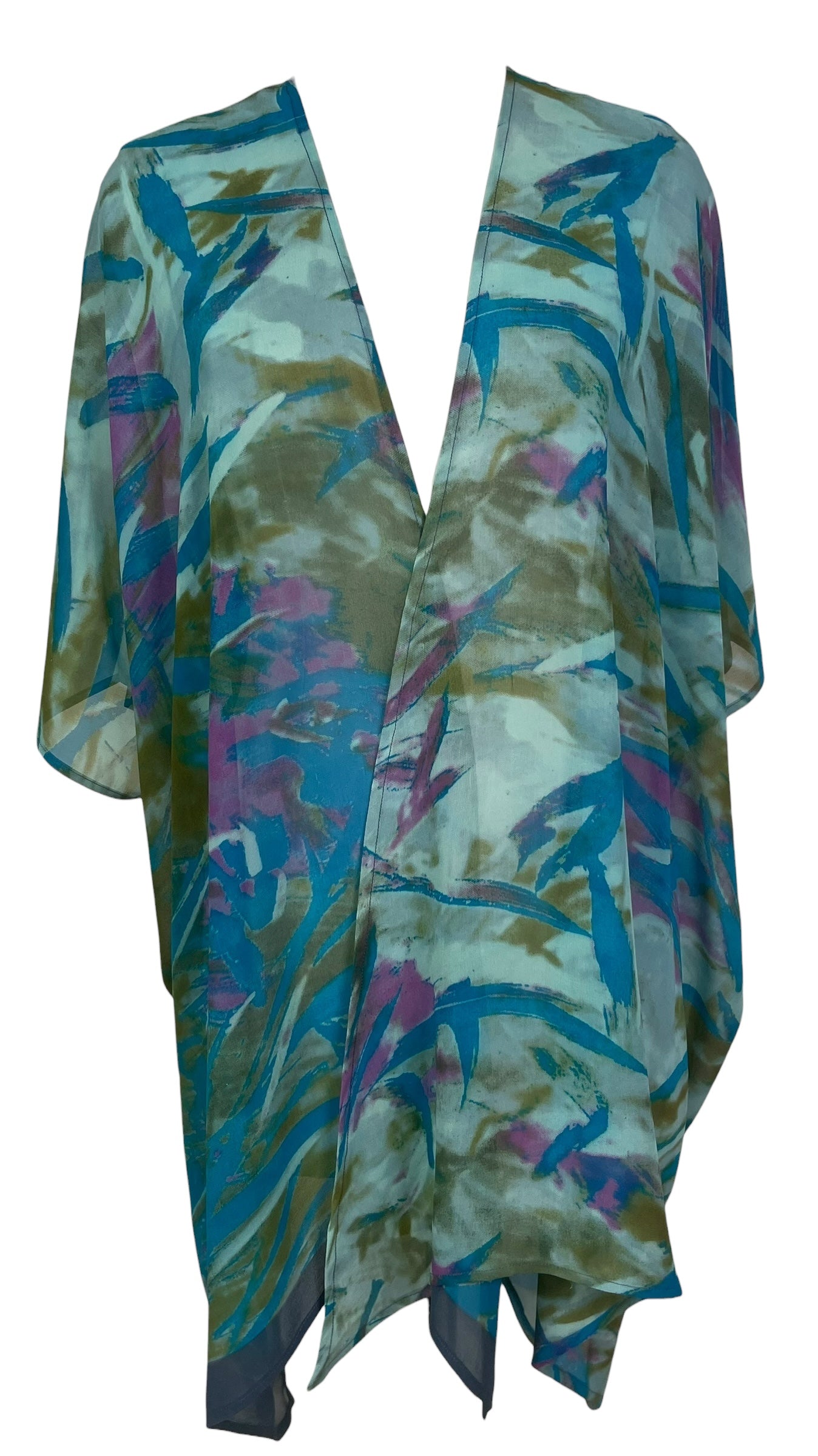 PREVIEW PRG8596 Sheer Avatar Pure Silk Cardigan by FEBRUARY2026 – Handmade ethical Cardigan from sariKNOTsari using upcycled silk. Designed in Canada for travel and slow fashion, loved from Toronto to LA to Sydney.