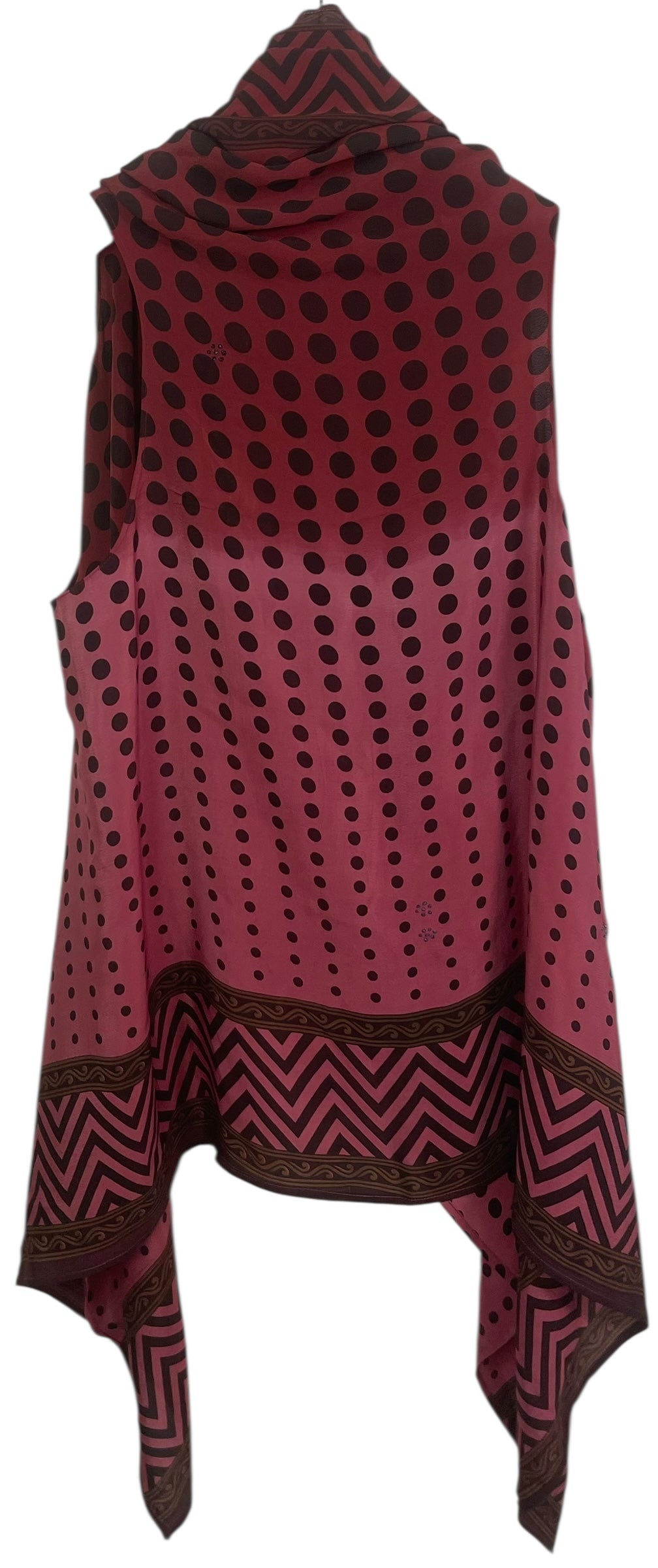 PREVIEW PRC8683 Avatar Pure Silk Versatile Vest by MARCH2026 – Handmade ethical Vest from sariKNOTsari using upcycled silk. Designed in Canada for travel and slow fashion, loved from Toronto to LA to Sydney. Featuring Zsiska, Bryn Walker and Artisan Leather coats by Rejean Pepin, Pepin designs