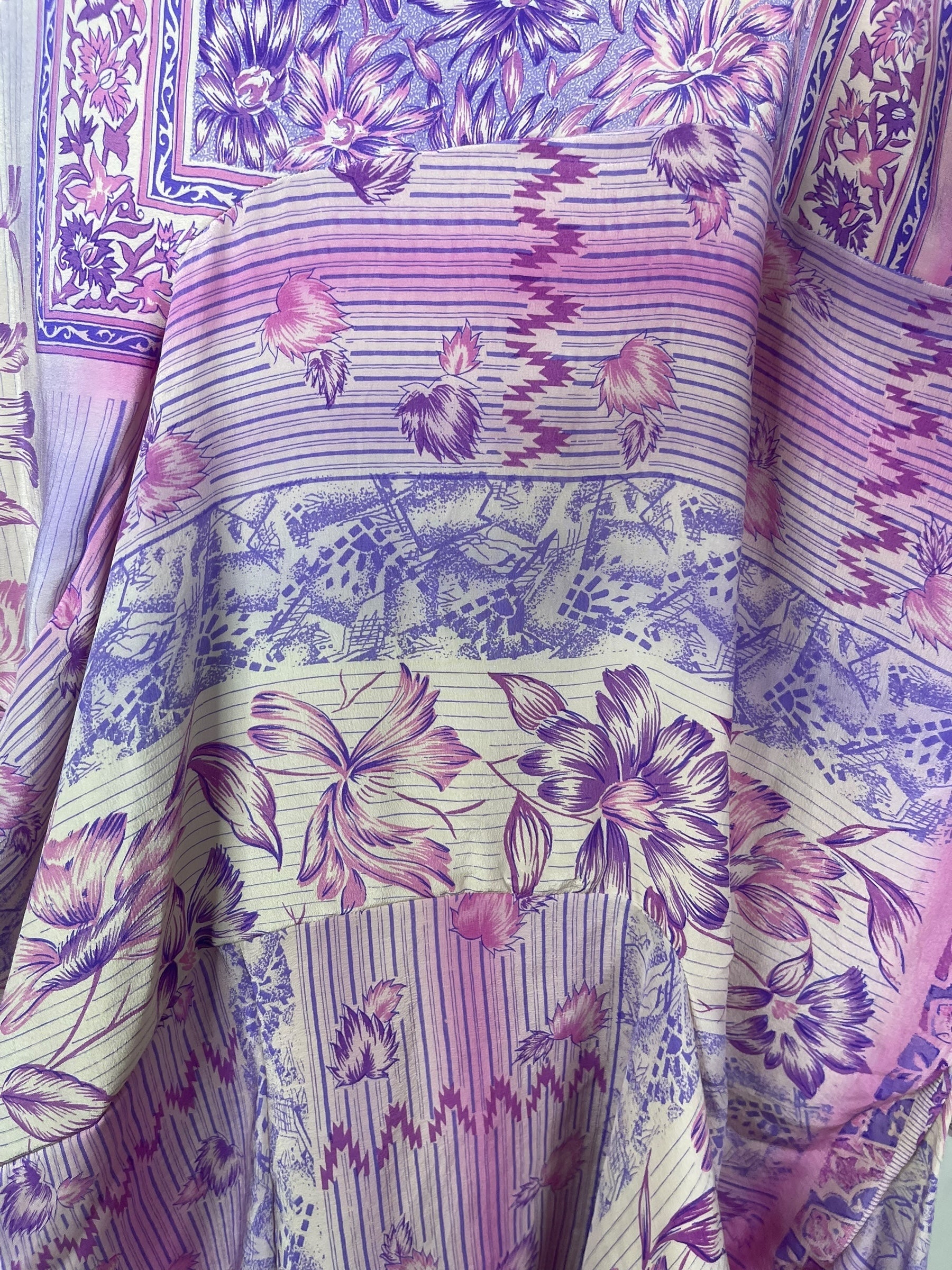 PRC7898 Avatar Pure Silk Sculptural Long Tunic Dress