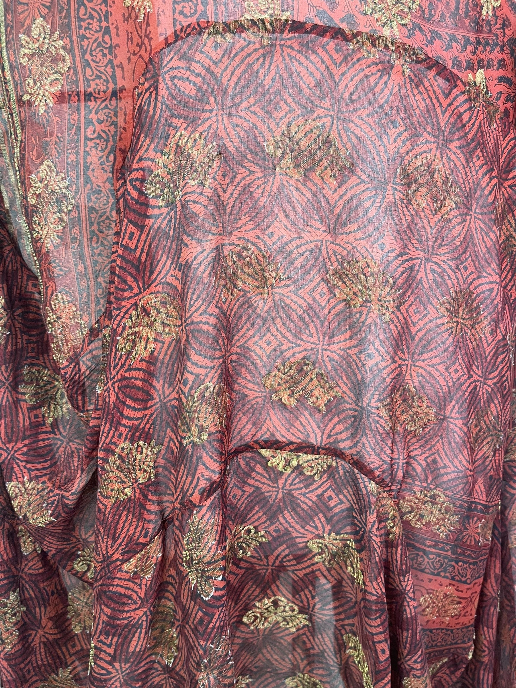 PRG7982 Avatar Pure Silk Sculptural Long Tunic Dress