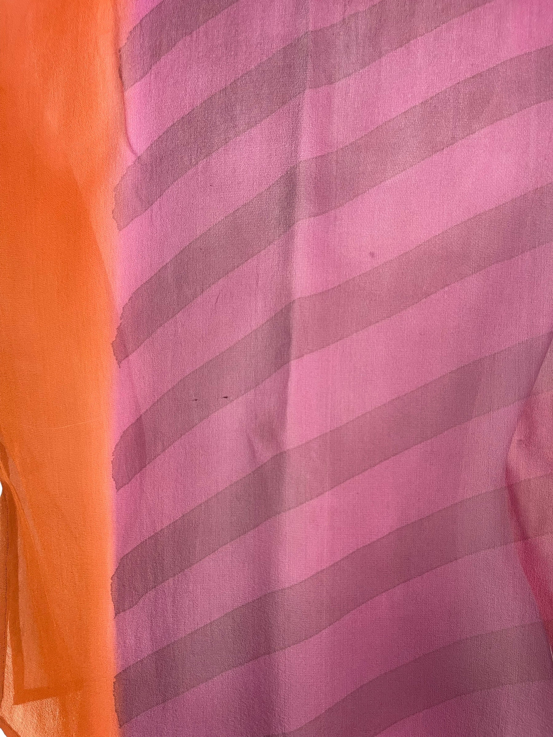 PRG7568 Sheer Wabi Sabi Pure Silk Side Slit Top by DECEMBER2025 – Handmade ethical Side Slit Top from sariKNOTsari using upcycled silk. Designed in Canada for travel and slow fashion, loved from Toronto to LA to Sydney.