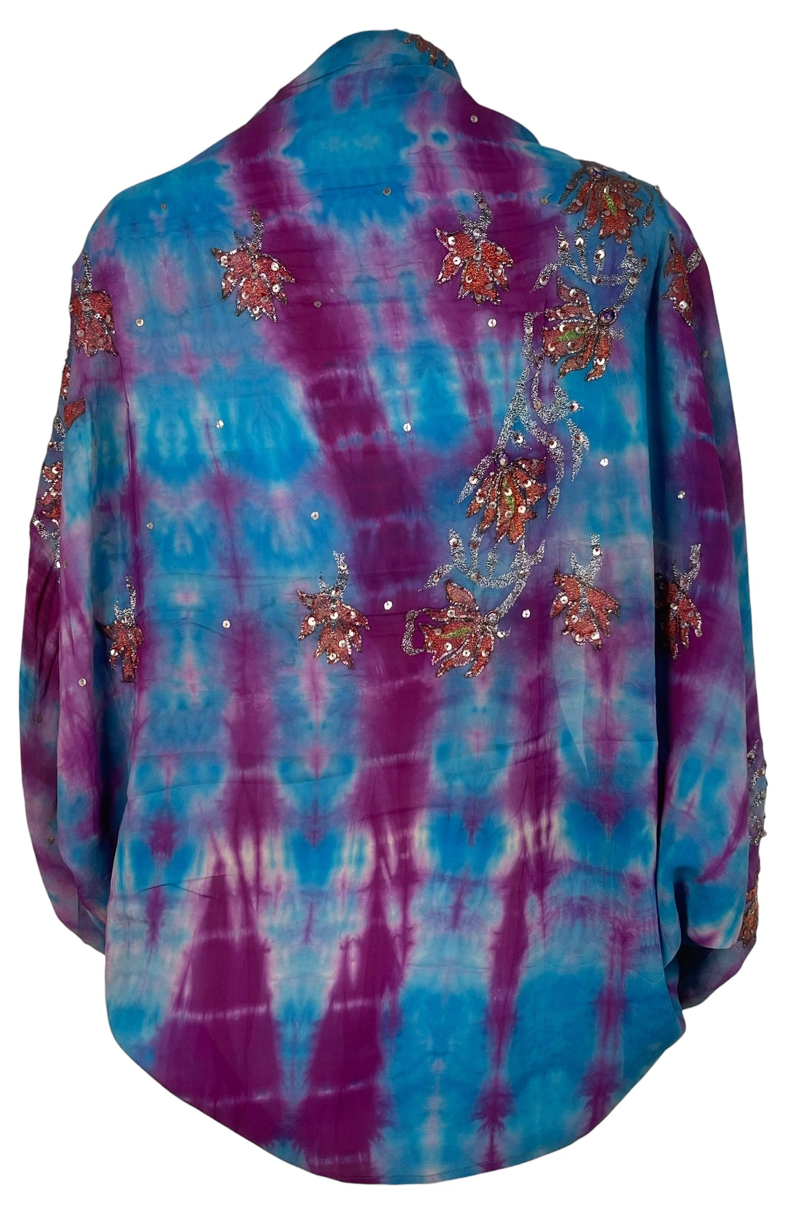 PREVIEW PRC8640 Avatar Pure Silk Bolero by MARCH2026 – Handmade ethical Bolero from sariKNOTsari using upcycled silk. Designed in Canada for travel and slow fashion, loved from Toronto to LA to Sydney.