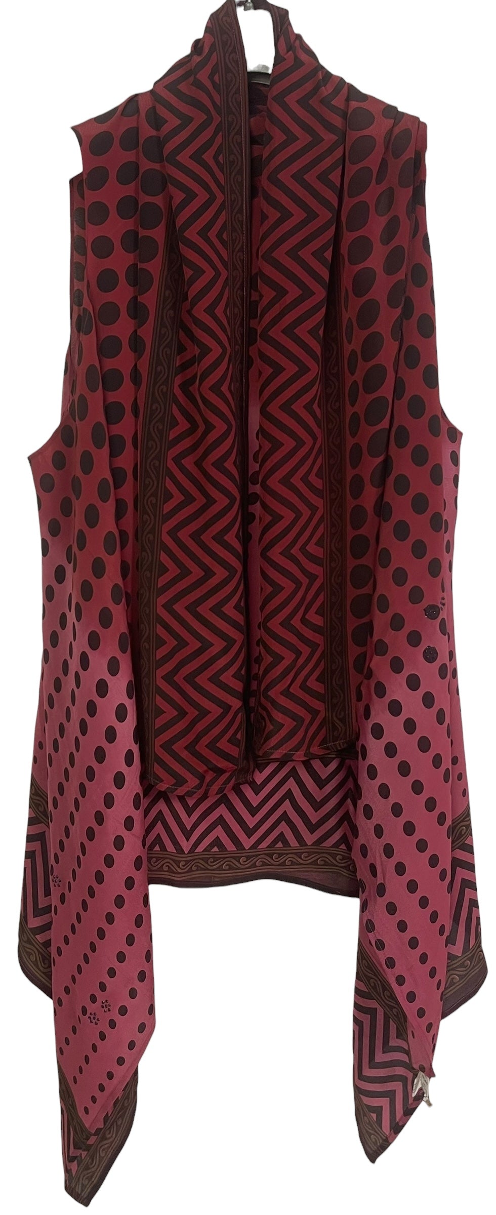 PREVIEW PRC8683 Avatar Pure Silk Versatile Vest by MARCH2026 – Handmade ethical Vest from sariKNOTsari using upcycled silk. Designed in Canada for travel and slow fashion, loved from Toronto to LA to Sydney. Featuring Zsiska, Bryn Walker and Artisan Leather coats by Rejean Pepin, Pepin designs