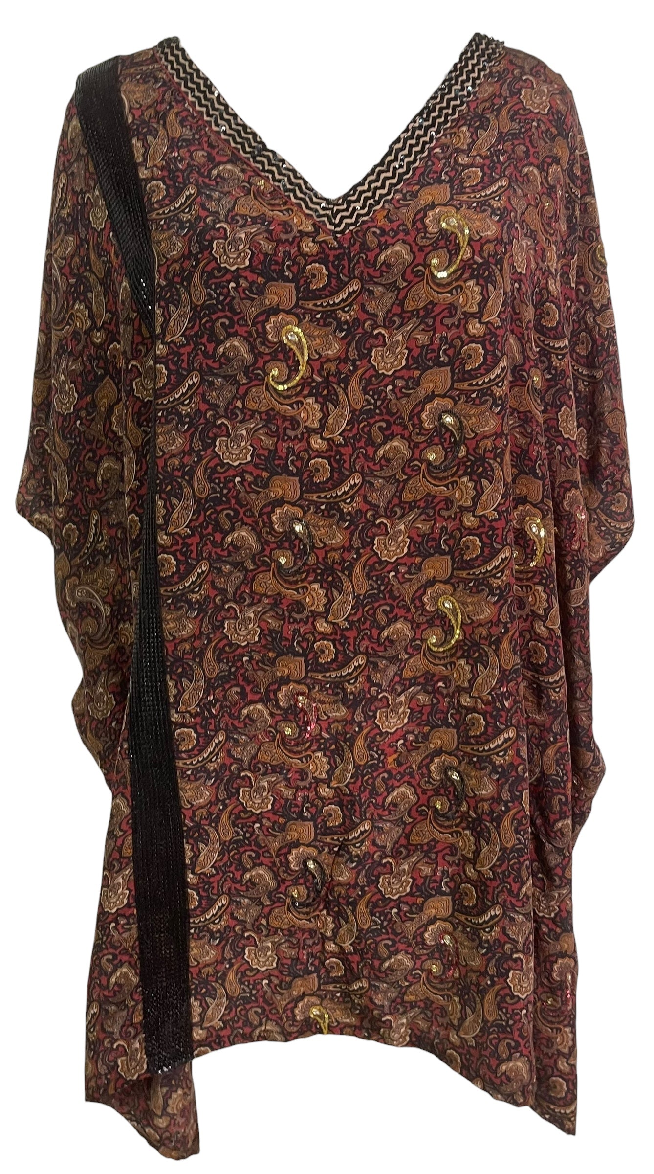 PRC8751 Avatar Pure Silk Short Kaftan Tunic with Slits by 15 FEBRUARY 2026 – Handmade ethical Short Kaftan from sariKNOTsari using upcycled silk. Designed in Canada for travel and slow fashion, loved from Toronto to LA to Sydney.