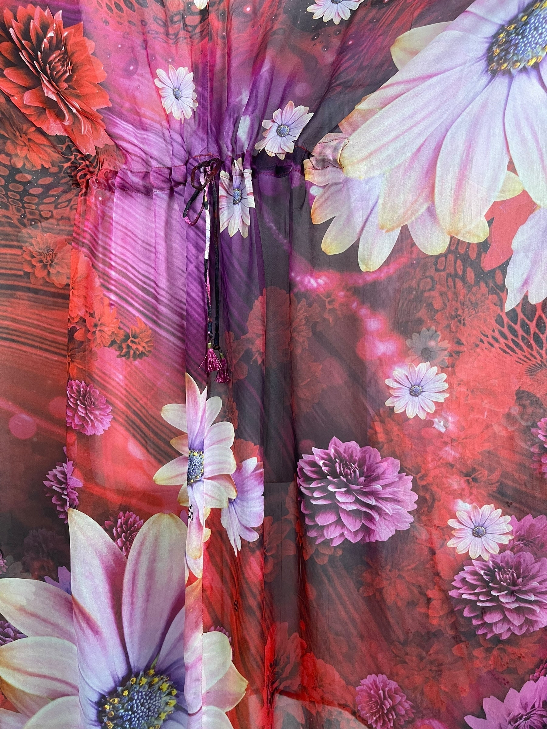 PRG8863 Sheer Wabi Sabi Pure Silk Maxi Kaftan