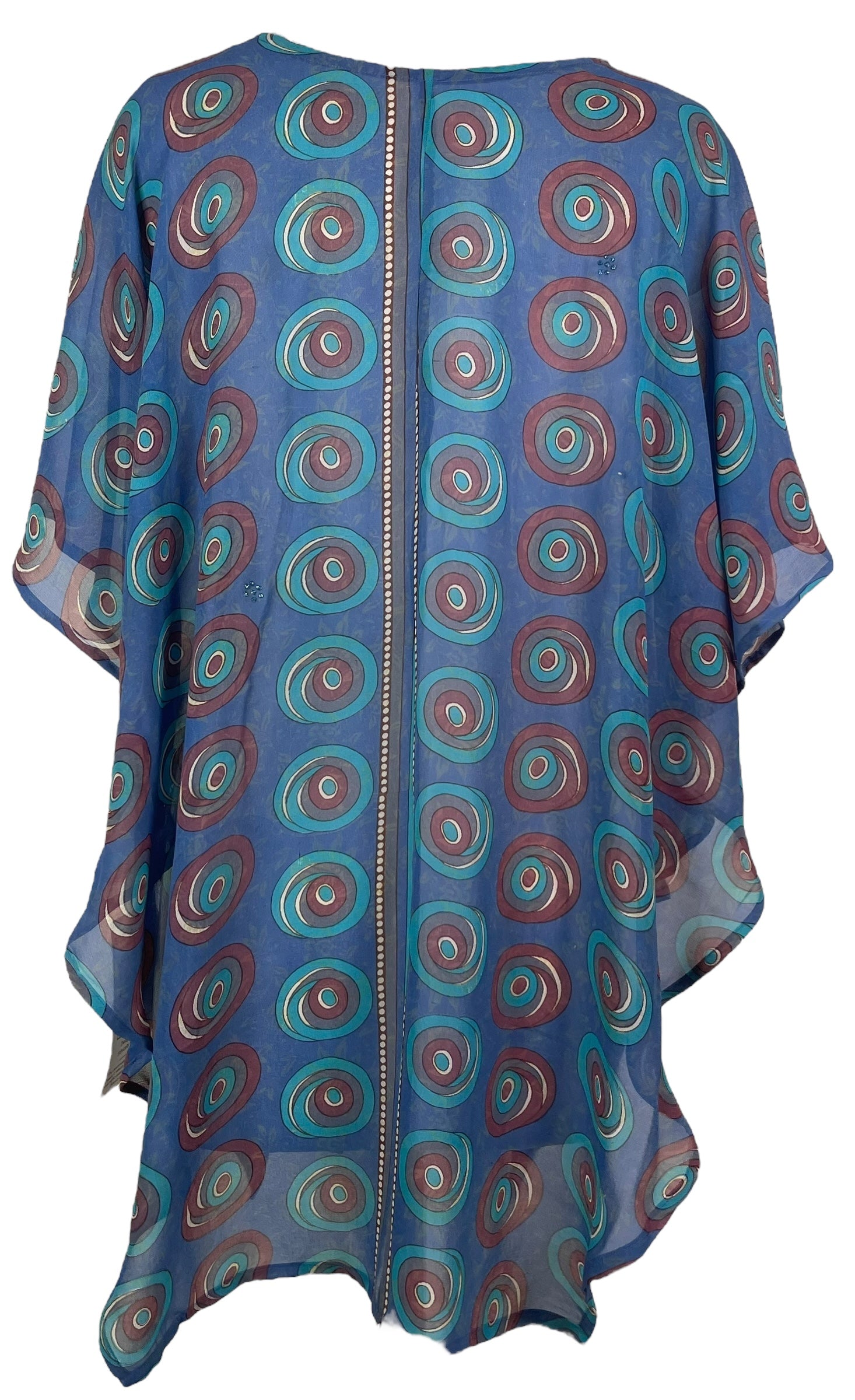 PRG7564 Sheer Avatar Pure Silk Waterfall Top