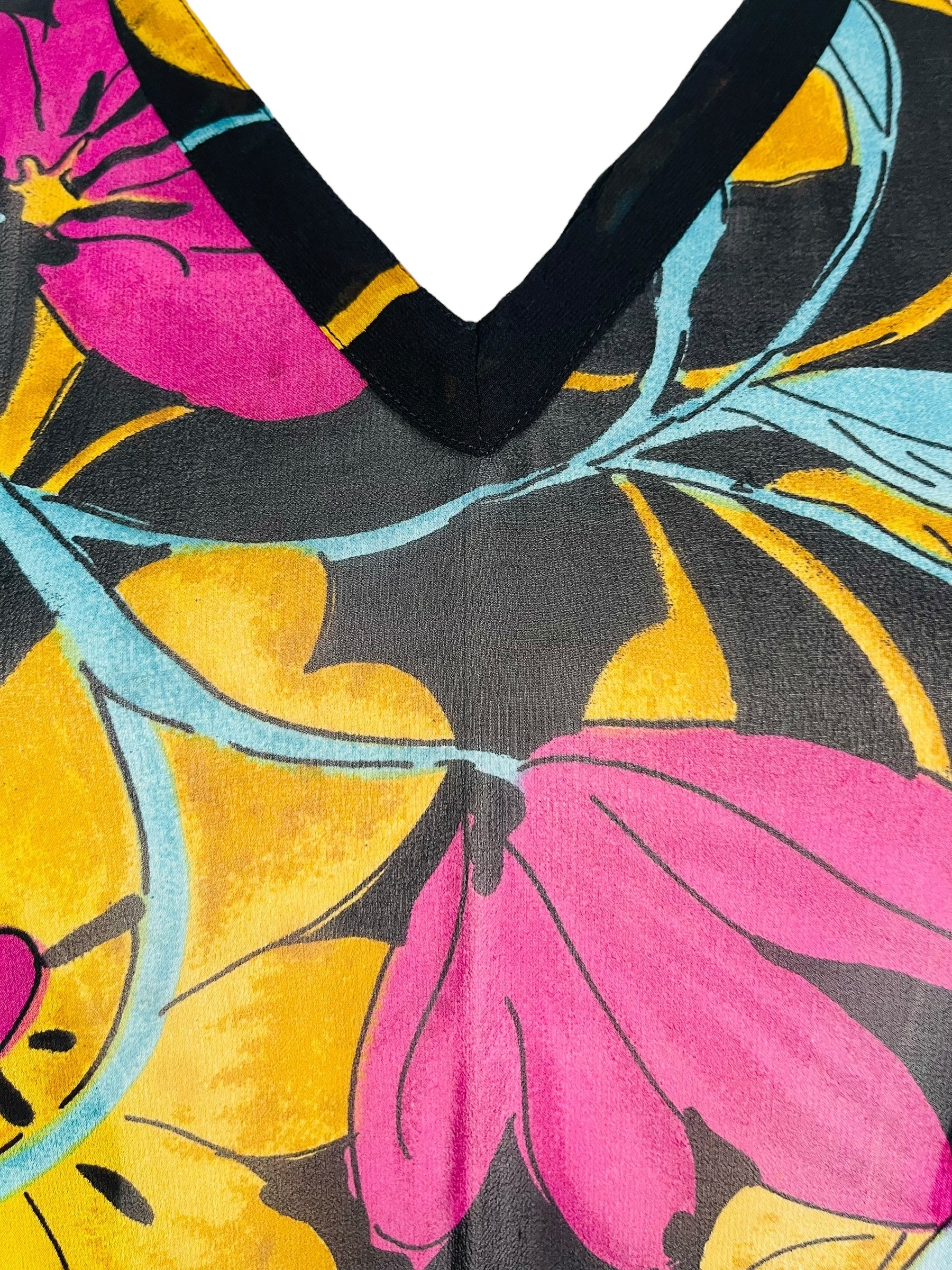 PRG7341 Sheer Avatar Pure Silk Midi Length Kaftan