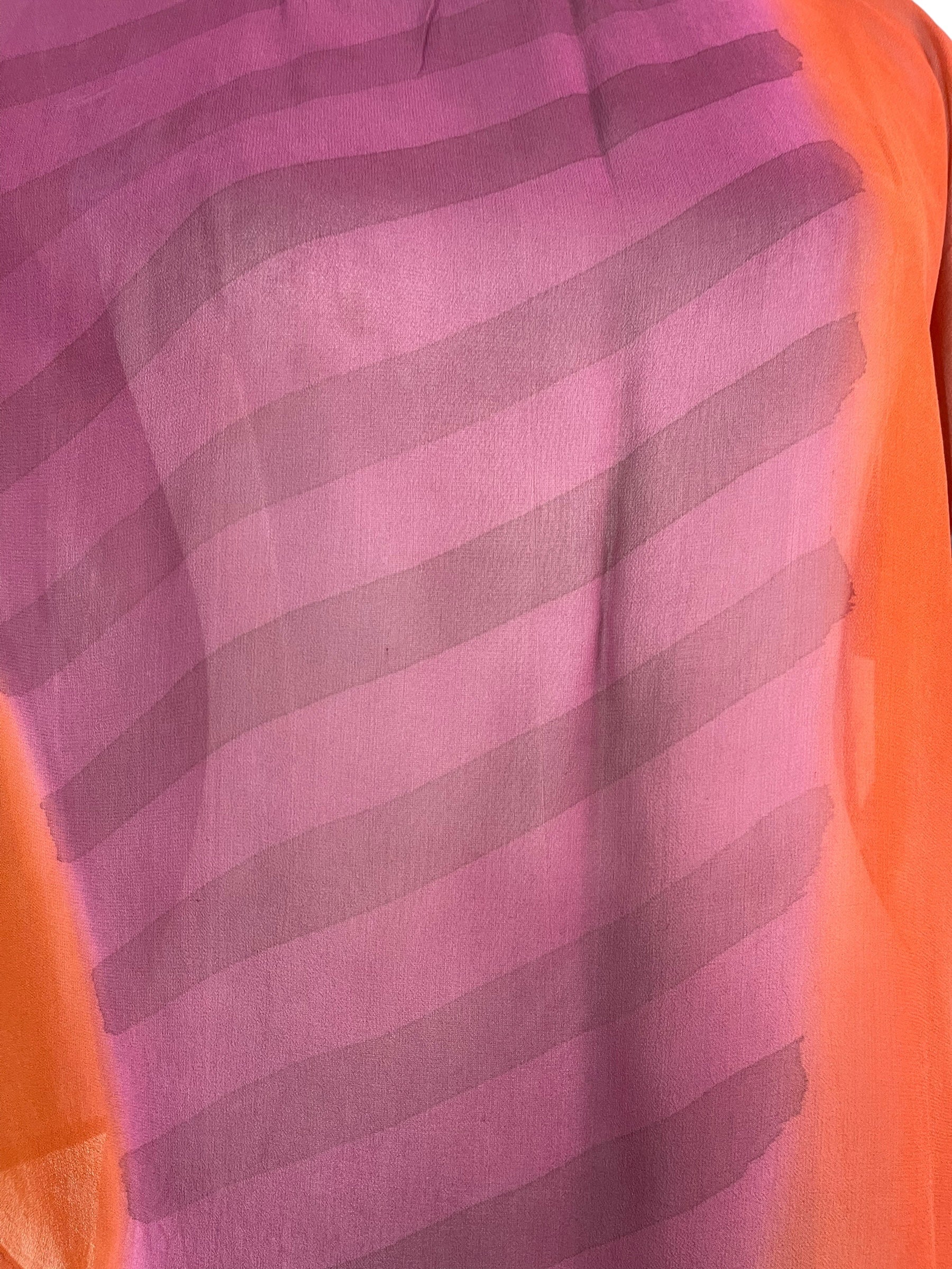 PRG7568 Sheer Wabi Sabi Pure Silk Side Slit Top by DECEMBER2025 – Handmade ethical Side Slit Top from sariKNOTsari using upcycled silk. Designed in Canada for travel and slow fashion, loved from Toronto to LA to Sydney.