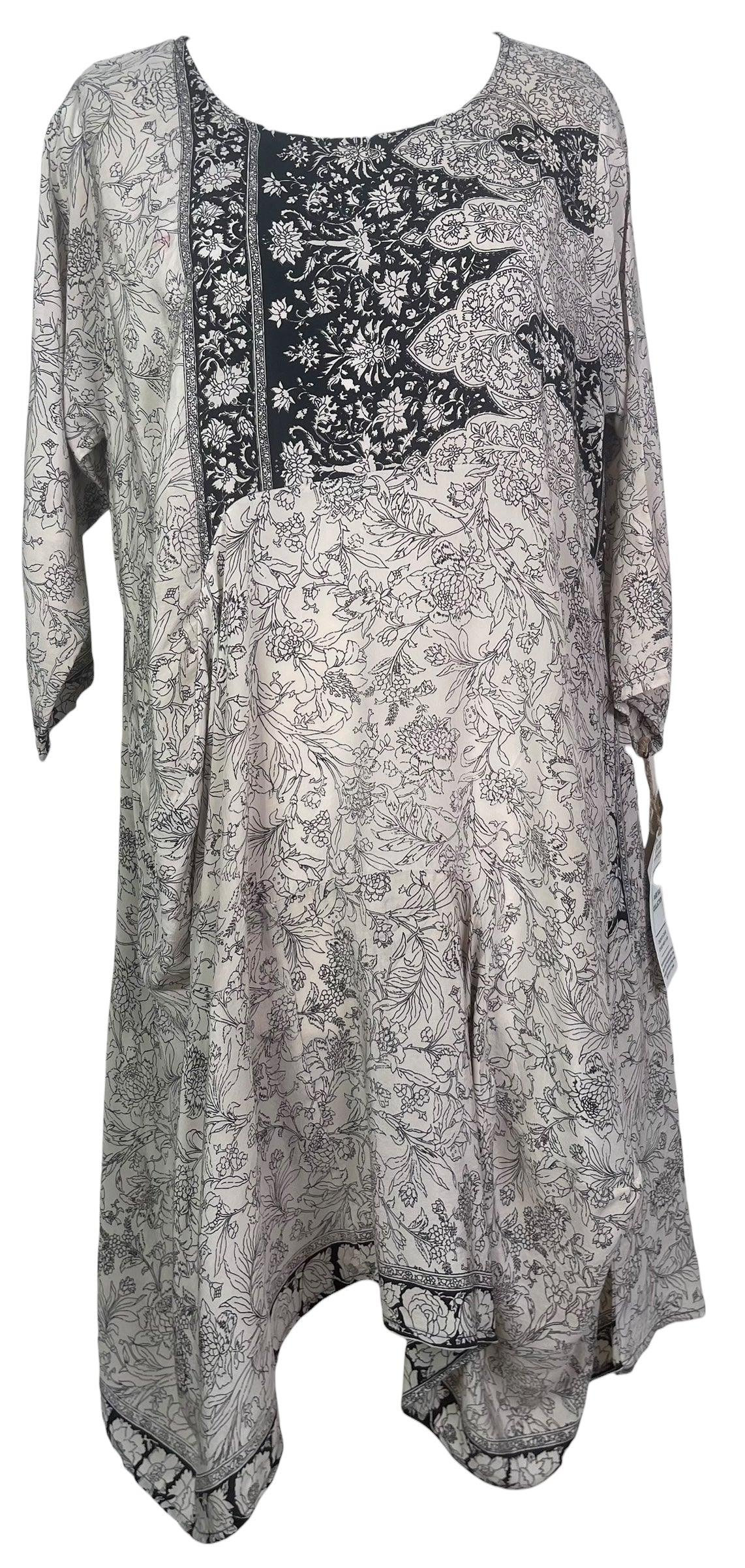 PREVIEW PRC8455 Wabi Sabi Sculptural Silk Long Tunic Dress