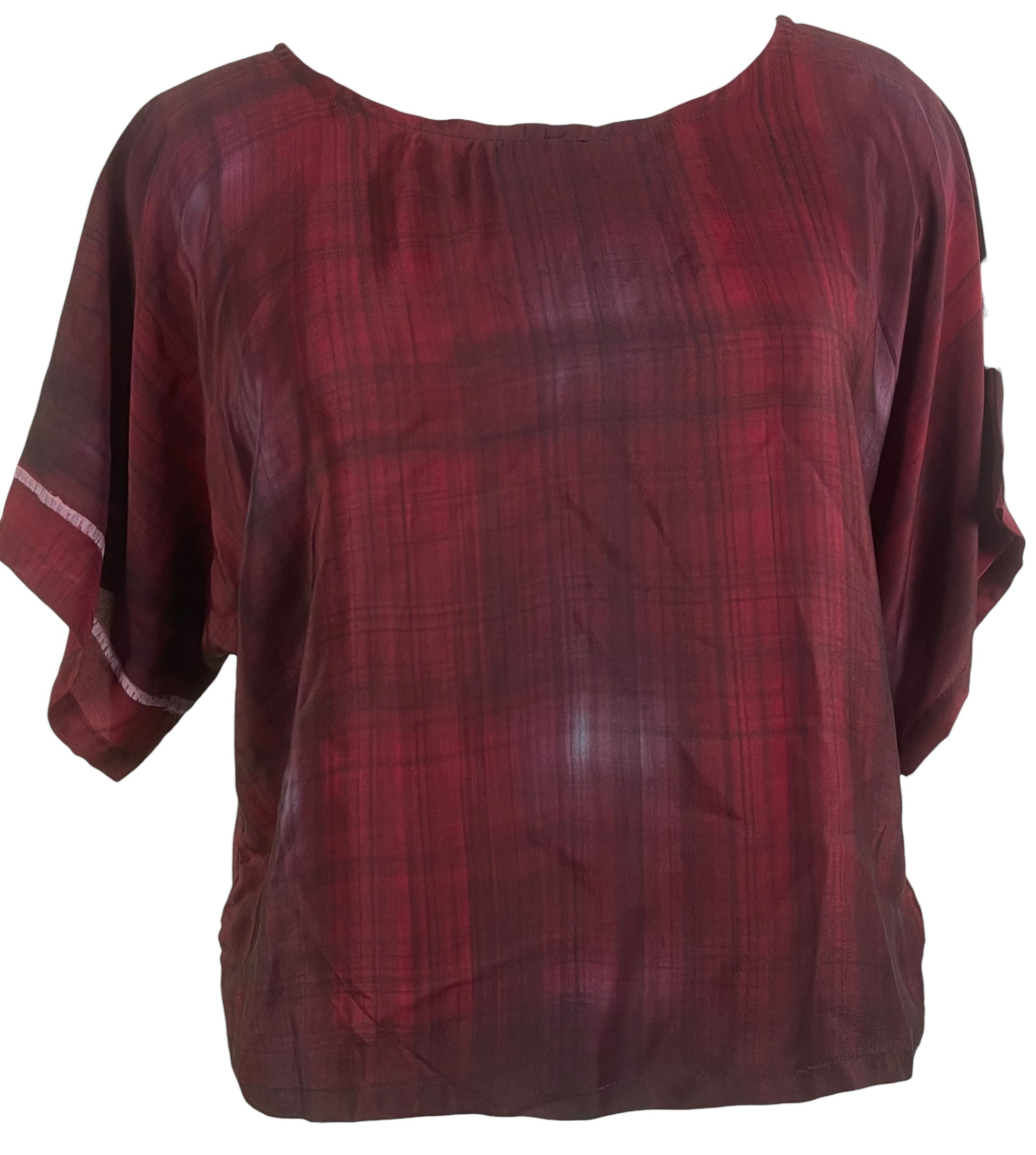 PREVIEW PRC6598 Avatar Pure Silk Boxy Top by MARCH2026 – Handmade ethical Boxy Top from sariKNOTsari using upcycled silk. Designed in Canada for travel and slow fashion, loved from Toronto to LA to Sydney.
