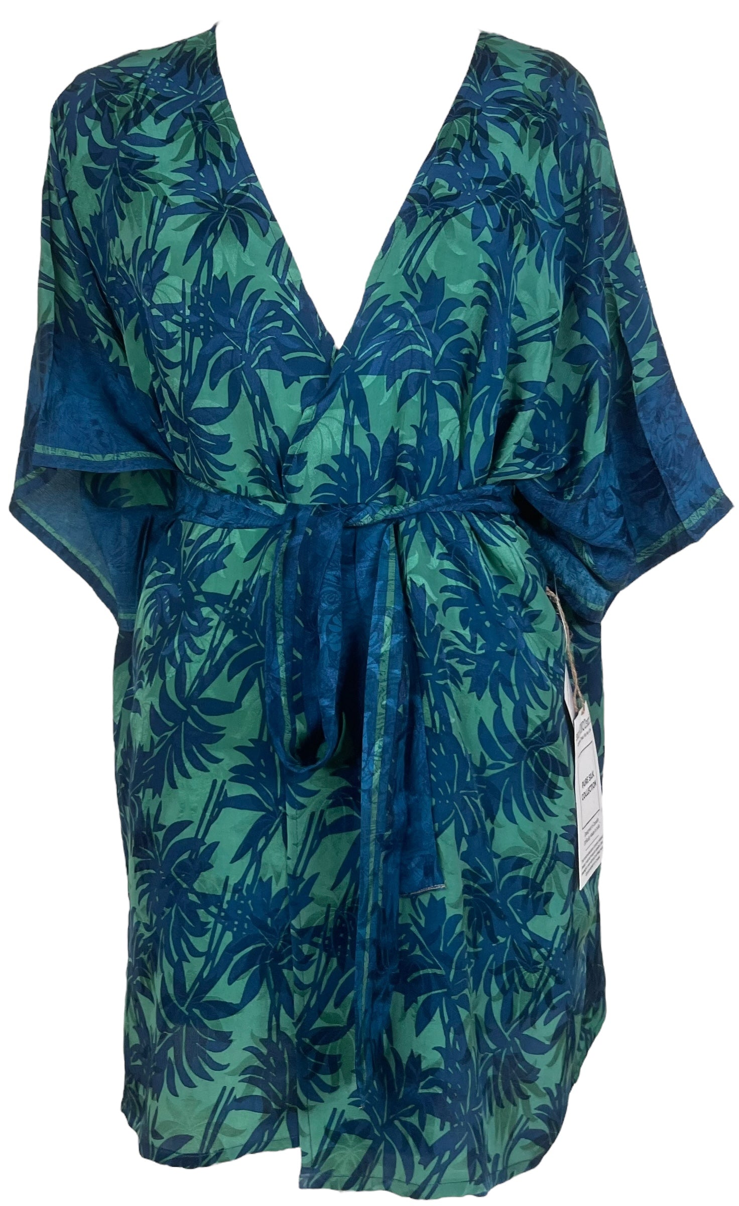 PRC7845 Avatar Pure Silk Kimono-Sleeved Jacket with Belt