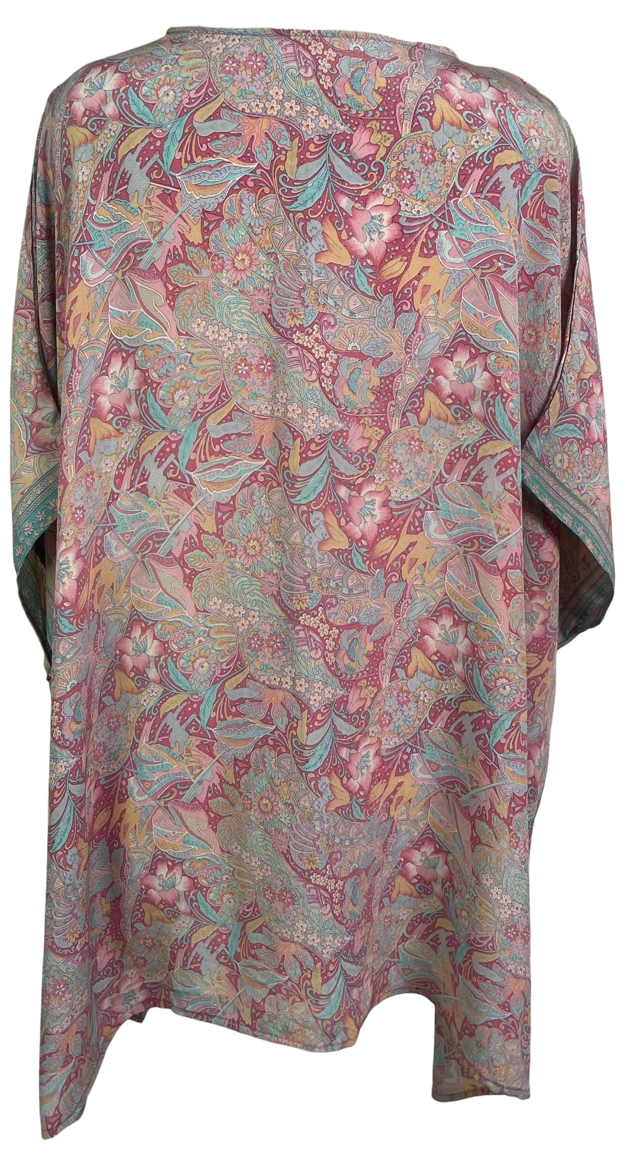 PRC8748 Avatar Pure Silk Short Kaftan Tunic with Slits by 15 FEBRUARY 2026 – Handmade ethical Short Kaftan from sariKNOTsari using upcycled silk. Designed in Canada for travel and slow fashion, loved from Toronto to LA to Sydney.