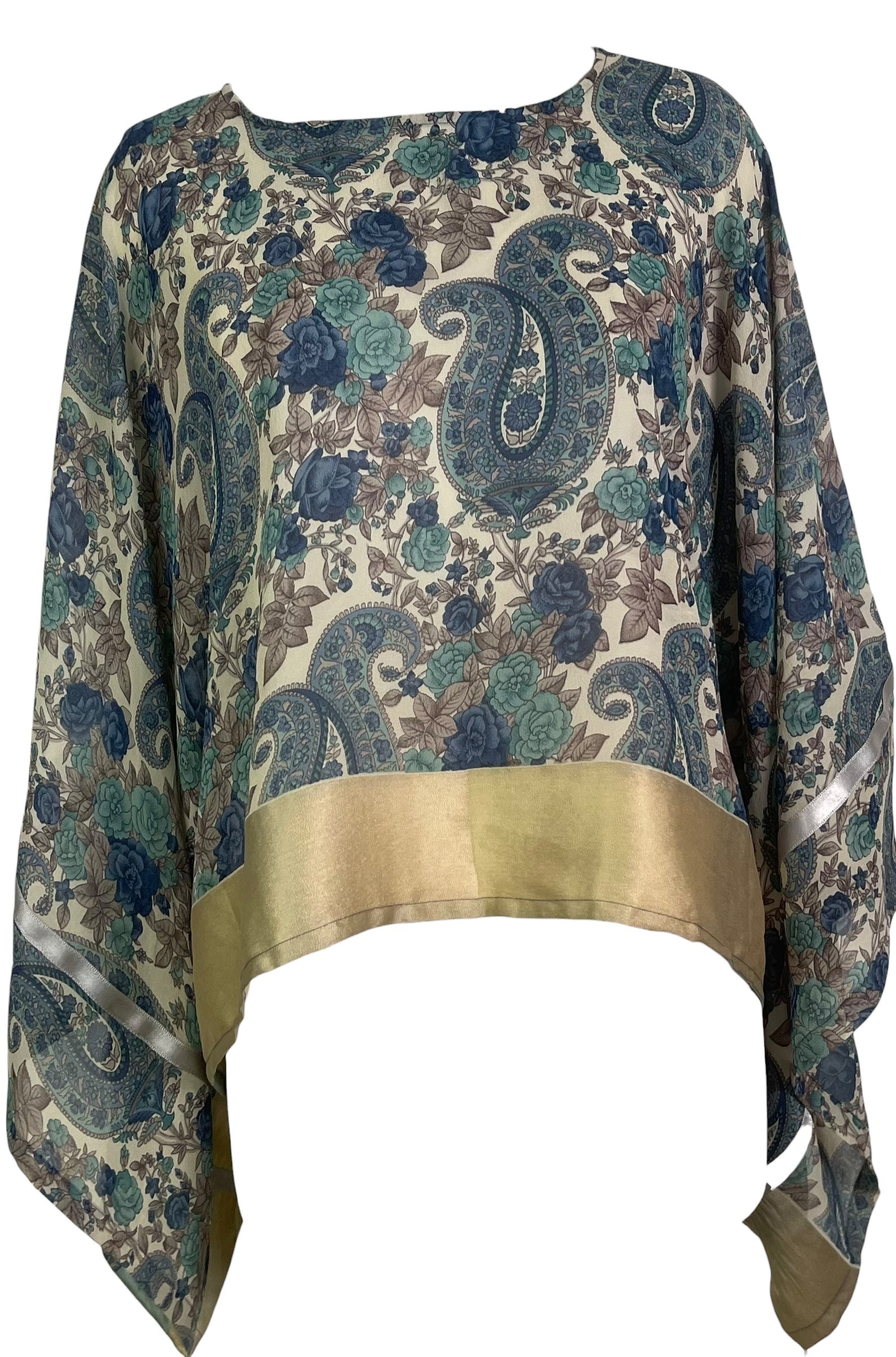 PREVIEW PRG8771 Sheer Avatar Pure Silk Kimono-Sleeved Top by MARCH2026 – Handmade ethical Kimono Top from sariKNOTsari using upcycled silk. Designed in Canada for travel and slow fashion, loved from Toronto to LA to Sydney. Featuring Zsiska, Bryn Walker and Artisan Leather coats by Rejean Pepin, Pepin designs