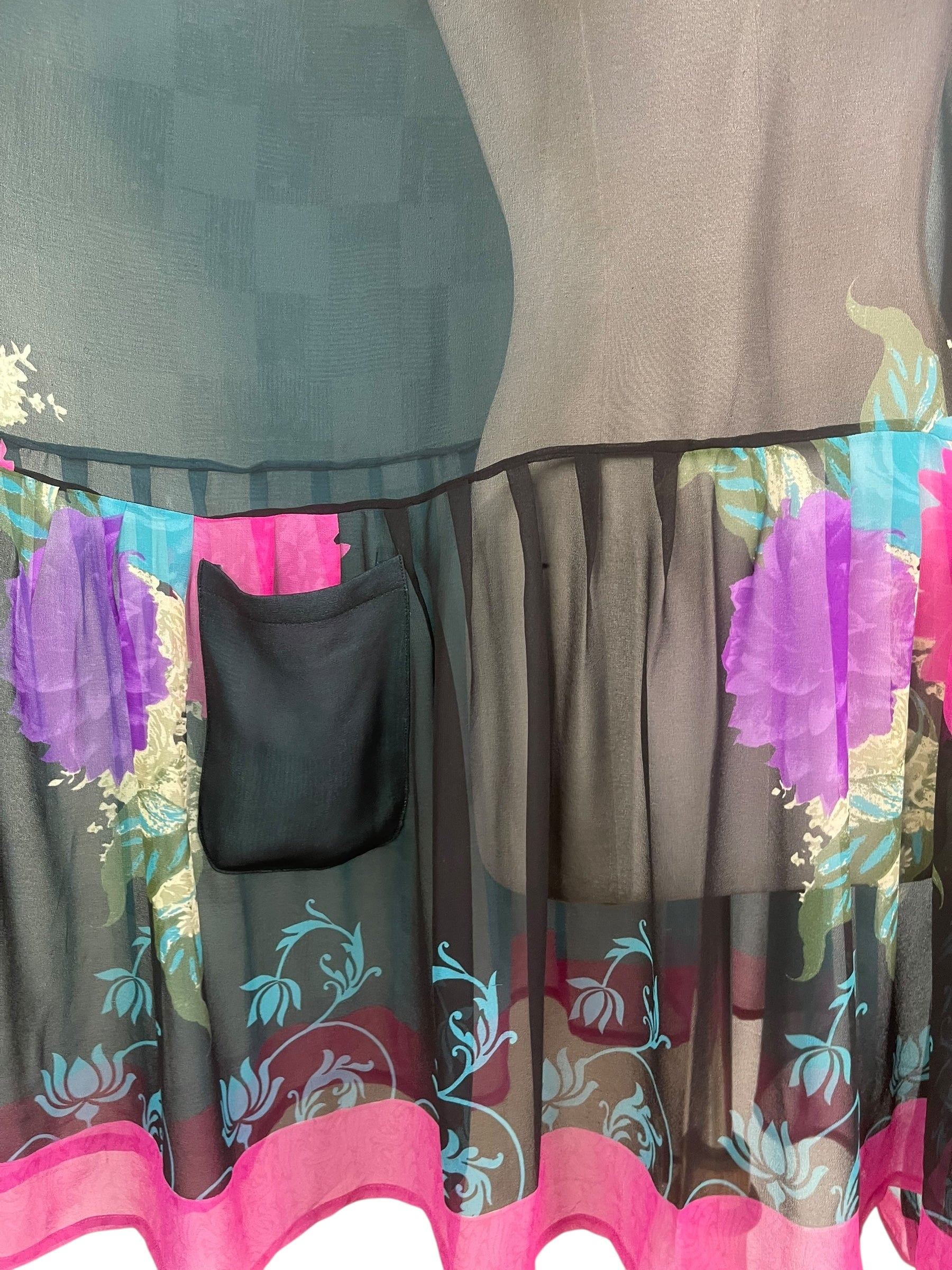 PRG8161 Sheer Wabi Sabi Pure Silk Boxy Babydoll Dress