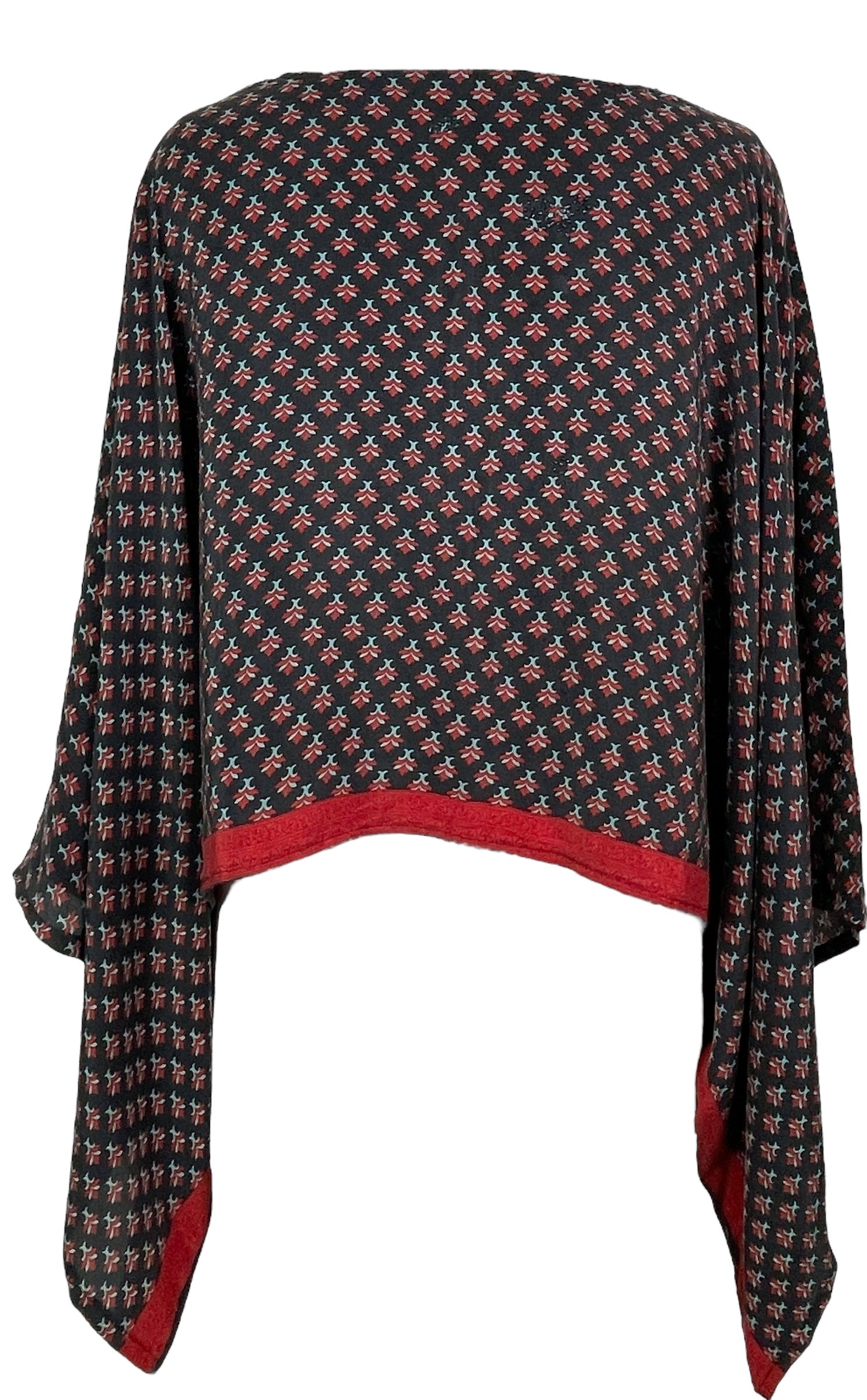 PRC7842 Avatar Pure Silk Kimono-Sleeved Top