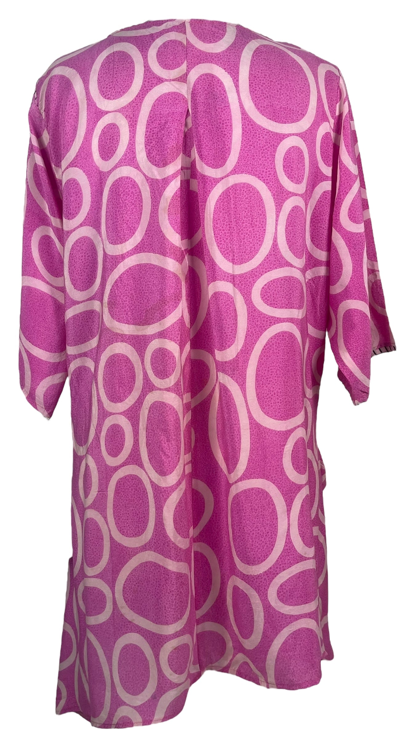 PRC7943 Wabi Sabi Pure Silk Self Pocket Tunic Dress