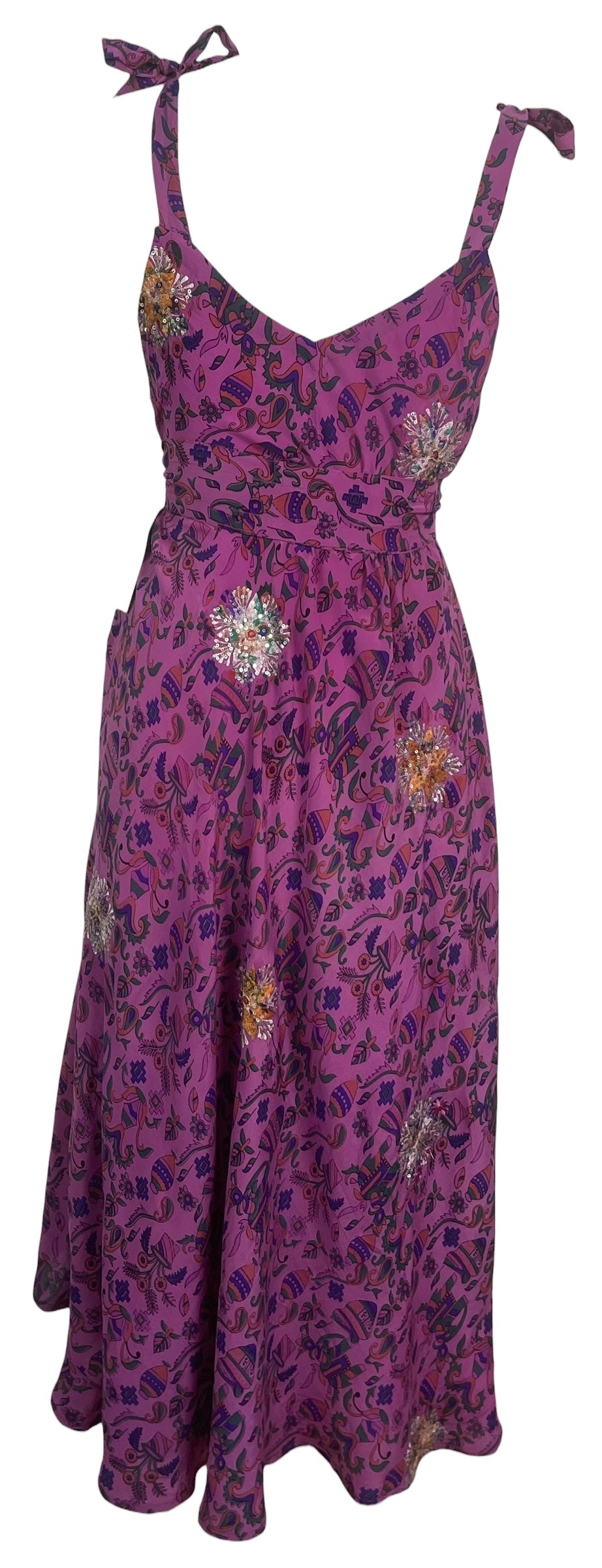 PRC8836 Avatar Pure Silk Maxi Dress with Belt