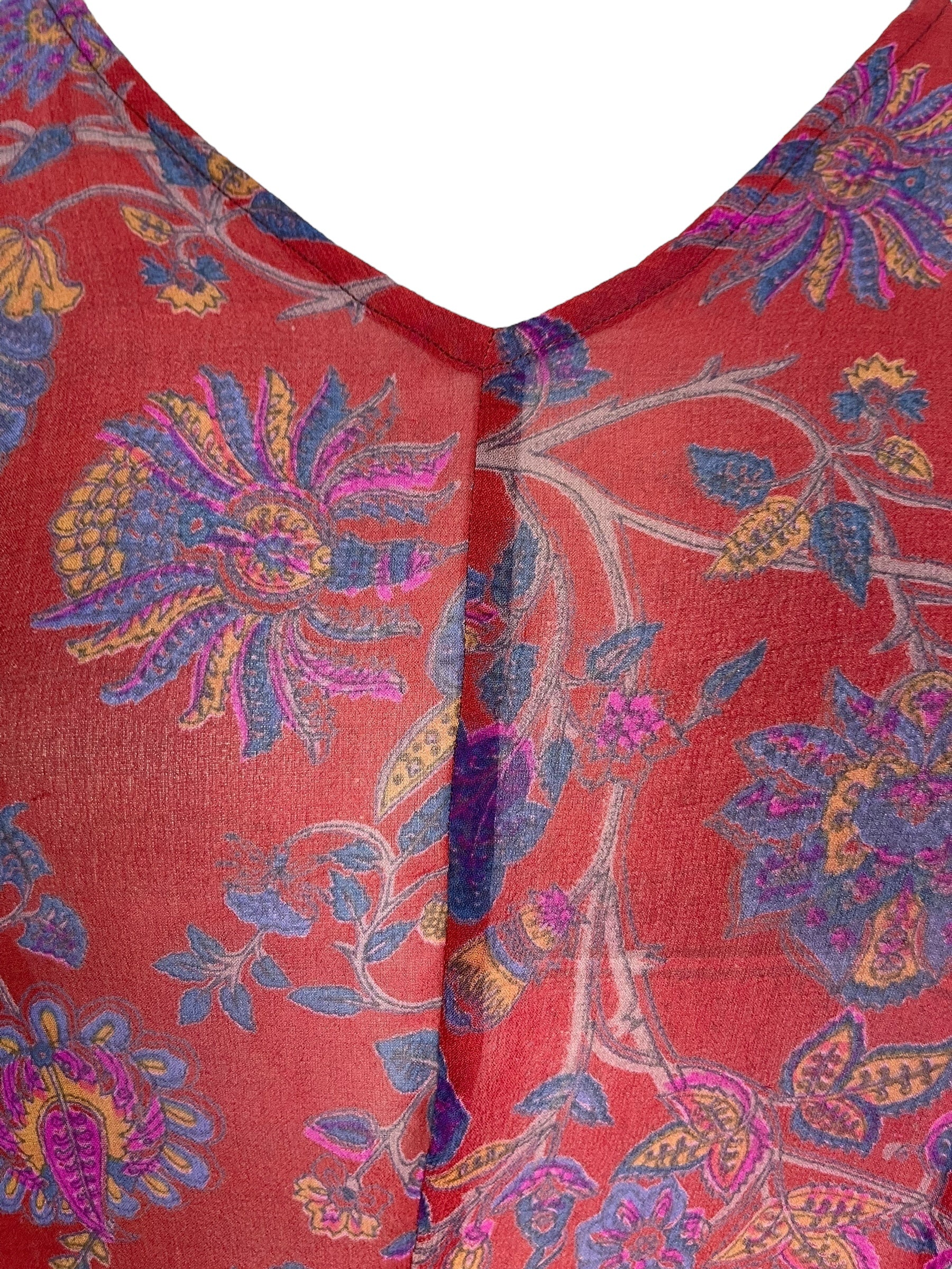 PRG7085 Sheer Avatar Pure Silk Waterfall Top