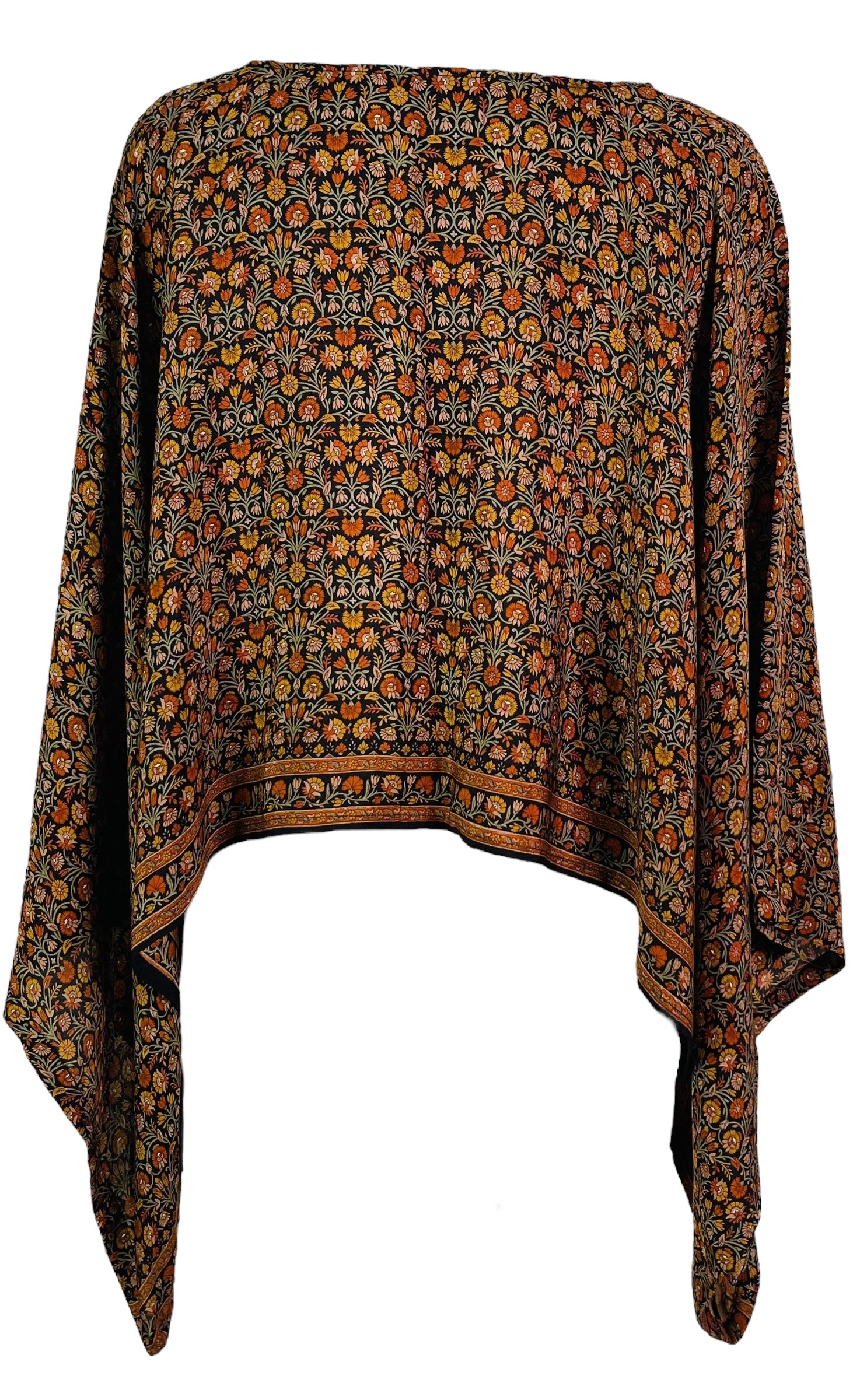 PRC7305 Avatar Pure Silk Kimono-Sleeved Top