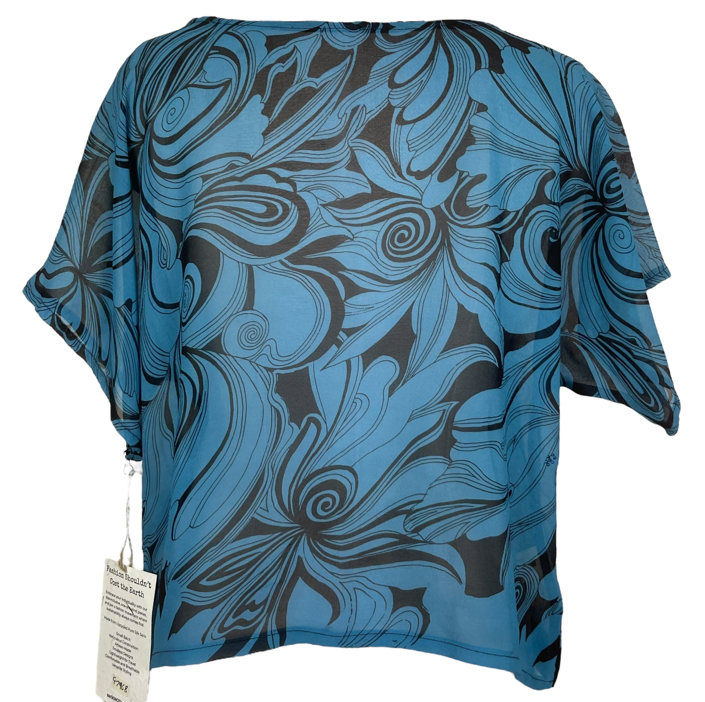 PRG7968 Sheer Avatar Pure Silk Boxy Top