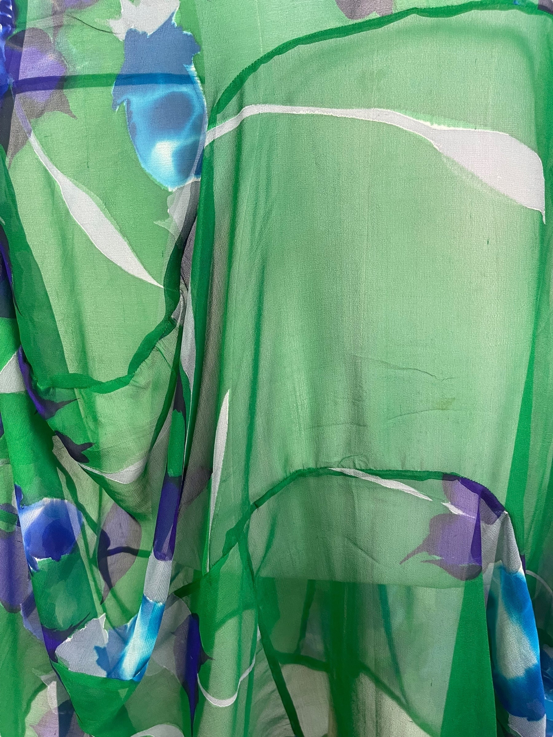 PREVIEW PRG7994 Sheer Wabi Sabi Sculptural Silk Long Tunic Dress by DECEMBER2025 – Handmade ethical Sculptural Dress from sariKNOTsari using upcycled silk. Designed in Canada for travel and slow fashion, loved from Toronto to LA to Sydney.