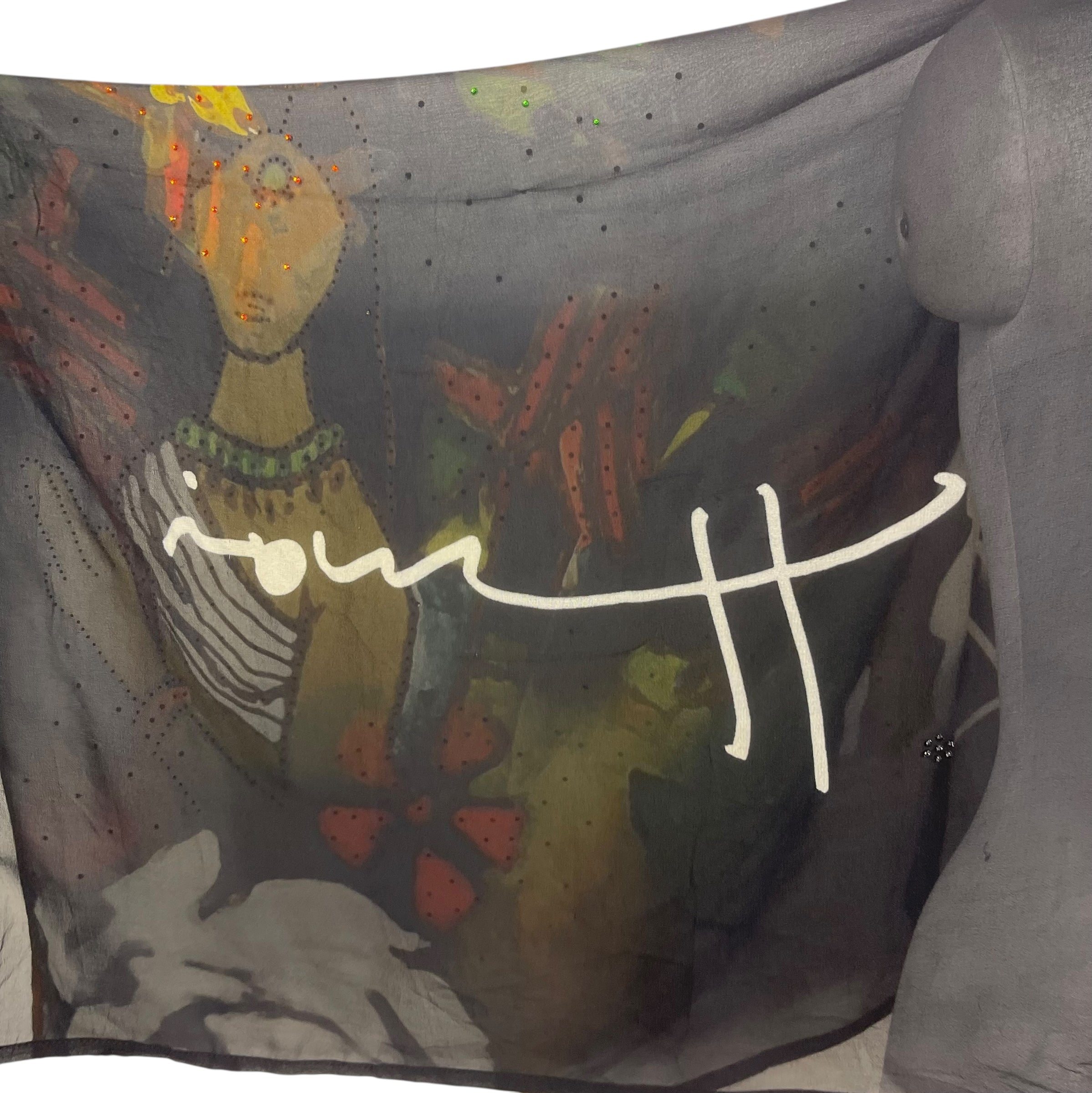 PREVIEW PRG8215 Sheer Avatar Pure Silk Capelet Poncho by FEBRUARY2026 – Handmade ethical Poncho from sariKNOTsari using upcycled silk. Designed in Canada for travel and slow fashion, loved from Toronto to LA to Sydney.