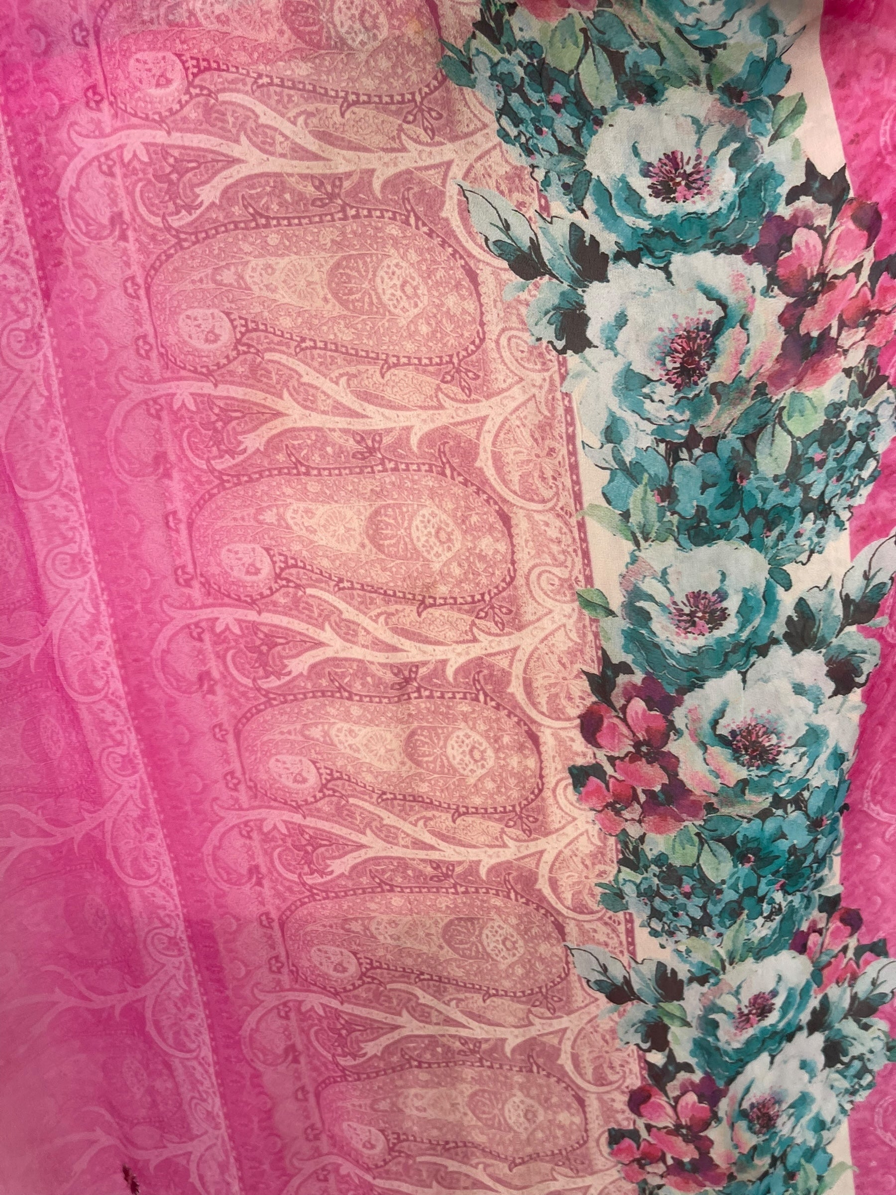 PRG8569 Sheer Wabi Sabi Pure Silk Kimono Sleeved Duster with Belt