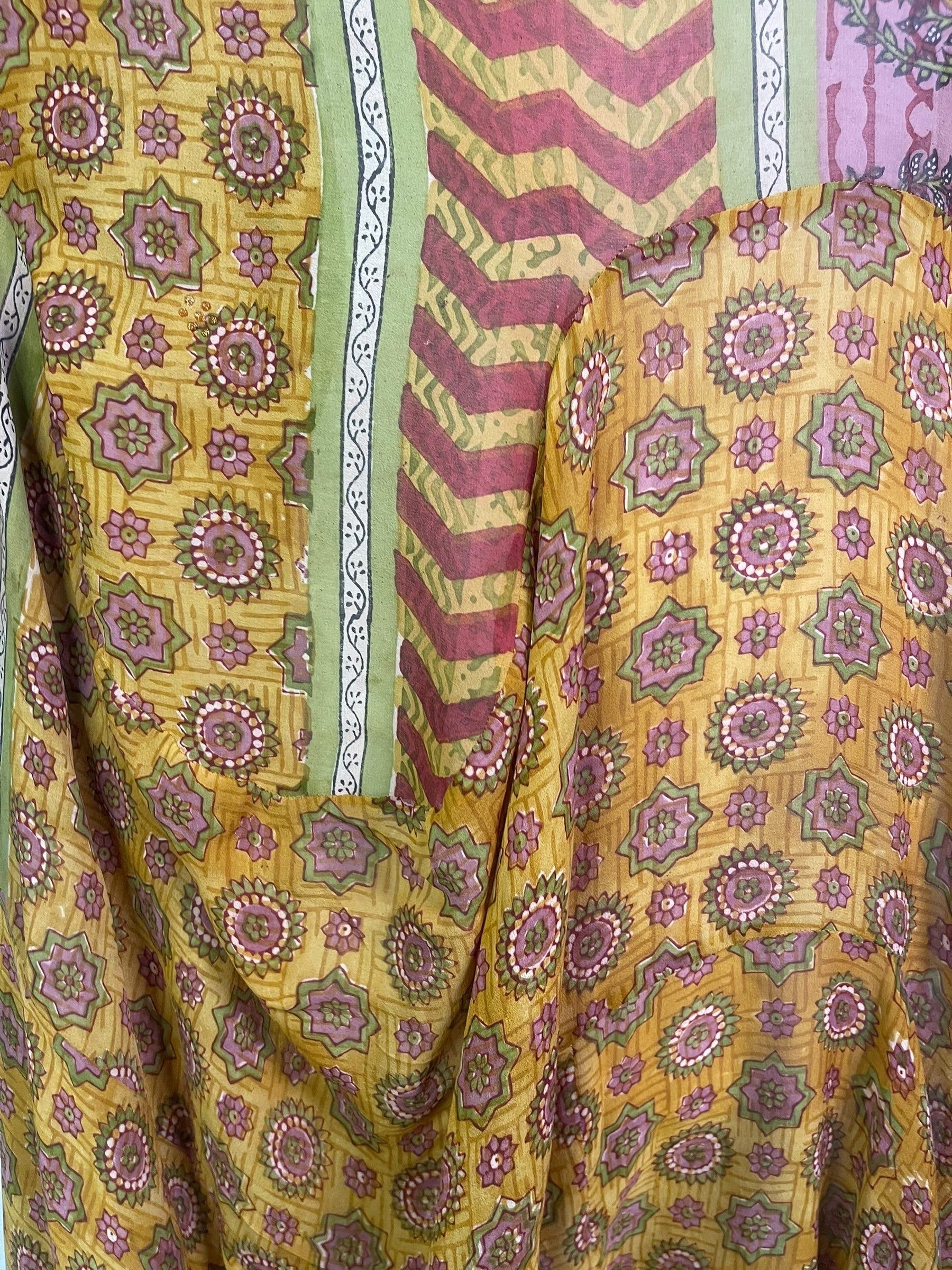 PRG8914 Sheer Avatar Pure Silk Sculptural Long Tunic Dress by 15 FEBRUARY 2026 – Handmade ethical Sculptural Dress from sariKNOTsari using upcycled silk. Designed in Canada for travel and slow fashion, loved from Toronto to LA to Sydney.