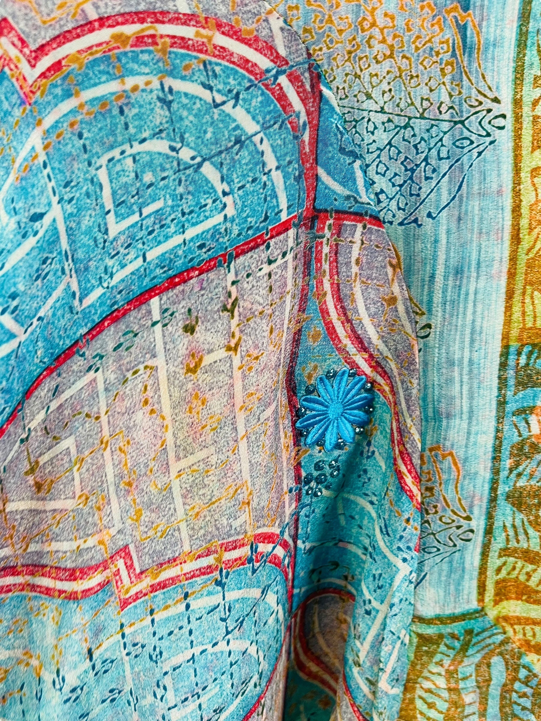 PRC6837 Wabi Sabi Pure Silk Self Pocket Tunic Dress