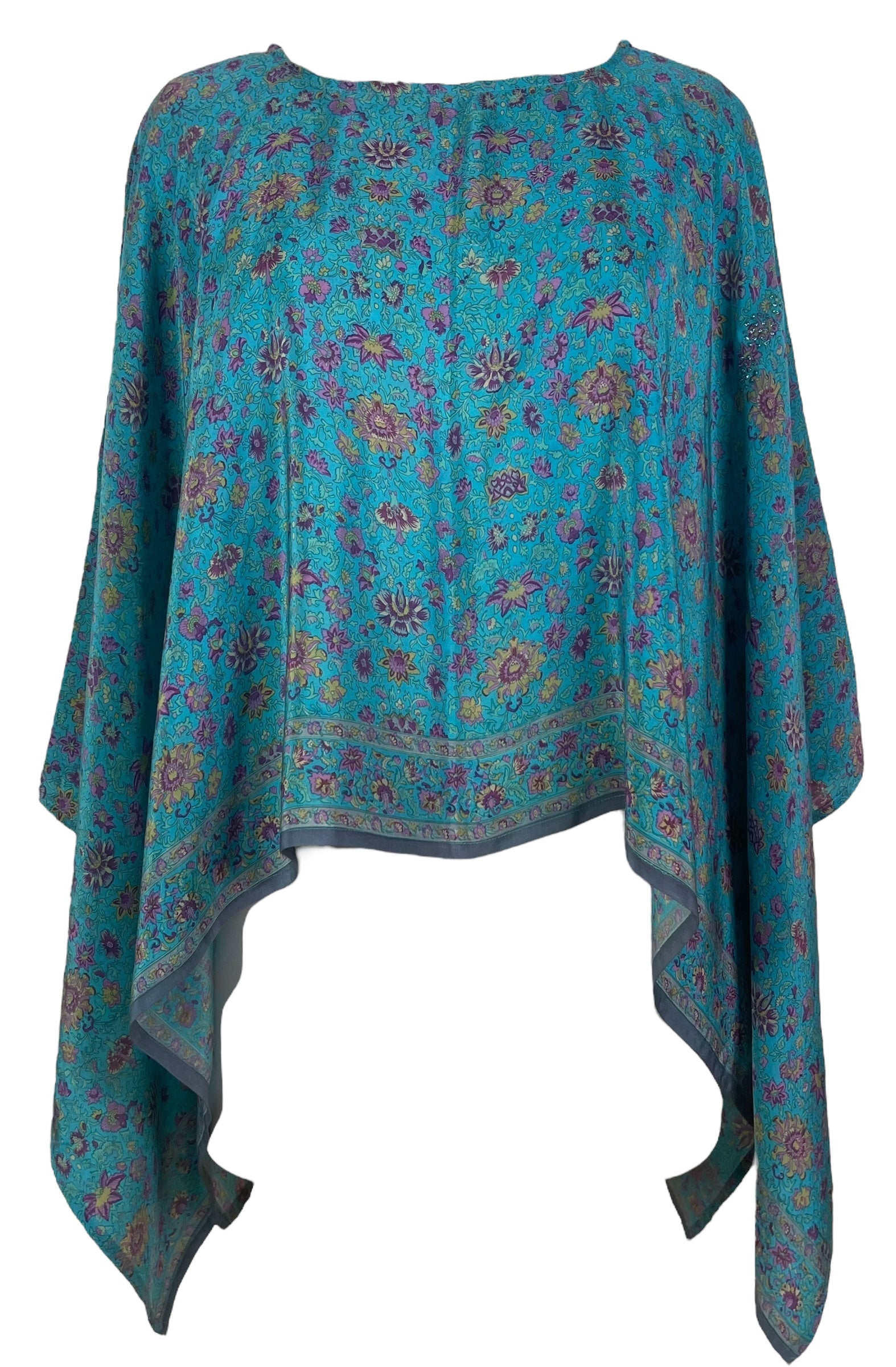 PRC7557 Avatar Pure Silk Capelet Poncho